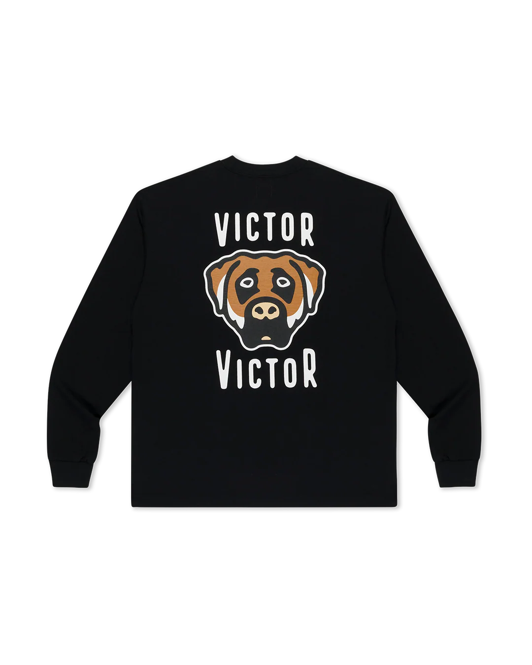 DOG LOGO LONGSLEEVE T-SHIRT (BLACK) - Image 2