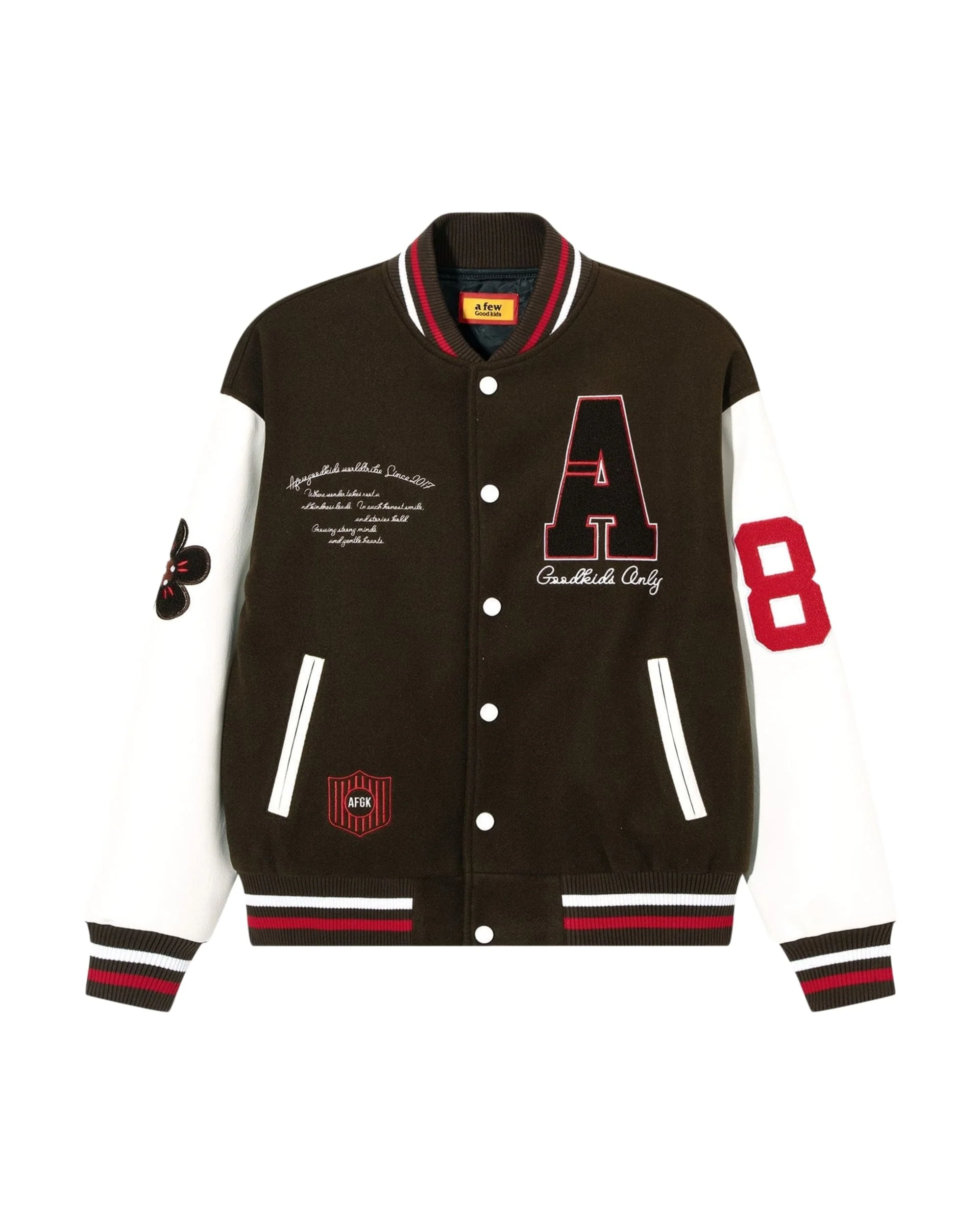 (AFGK) Logo badge varsity jacket