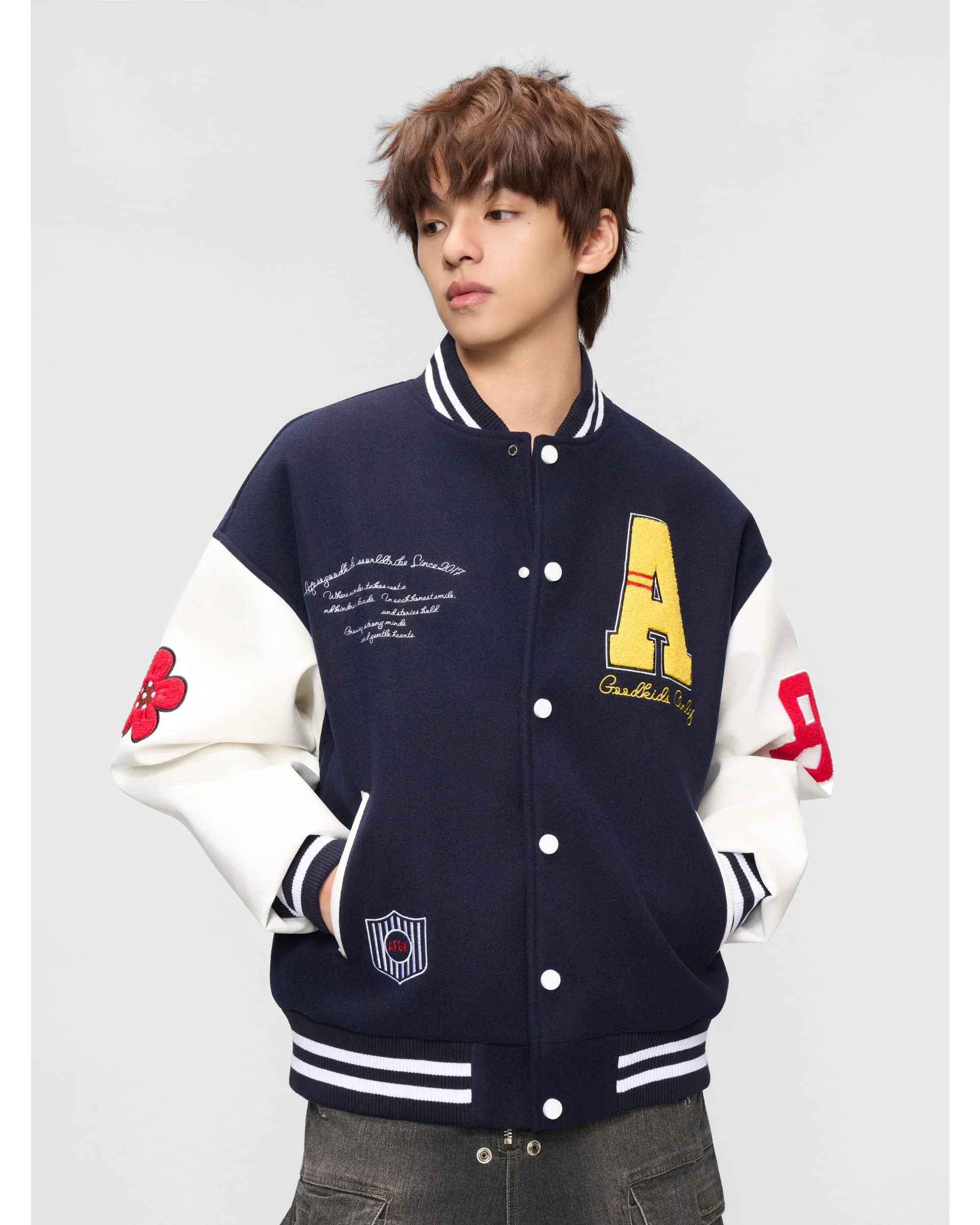 (AFGK) Logo badge varsity jacket - Image 4