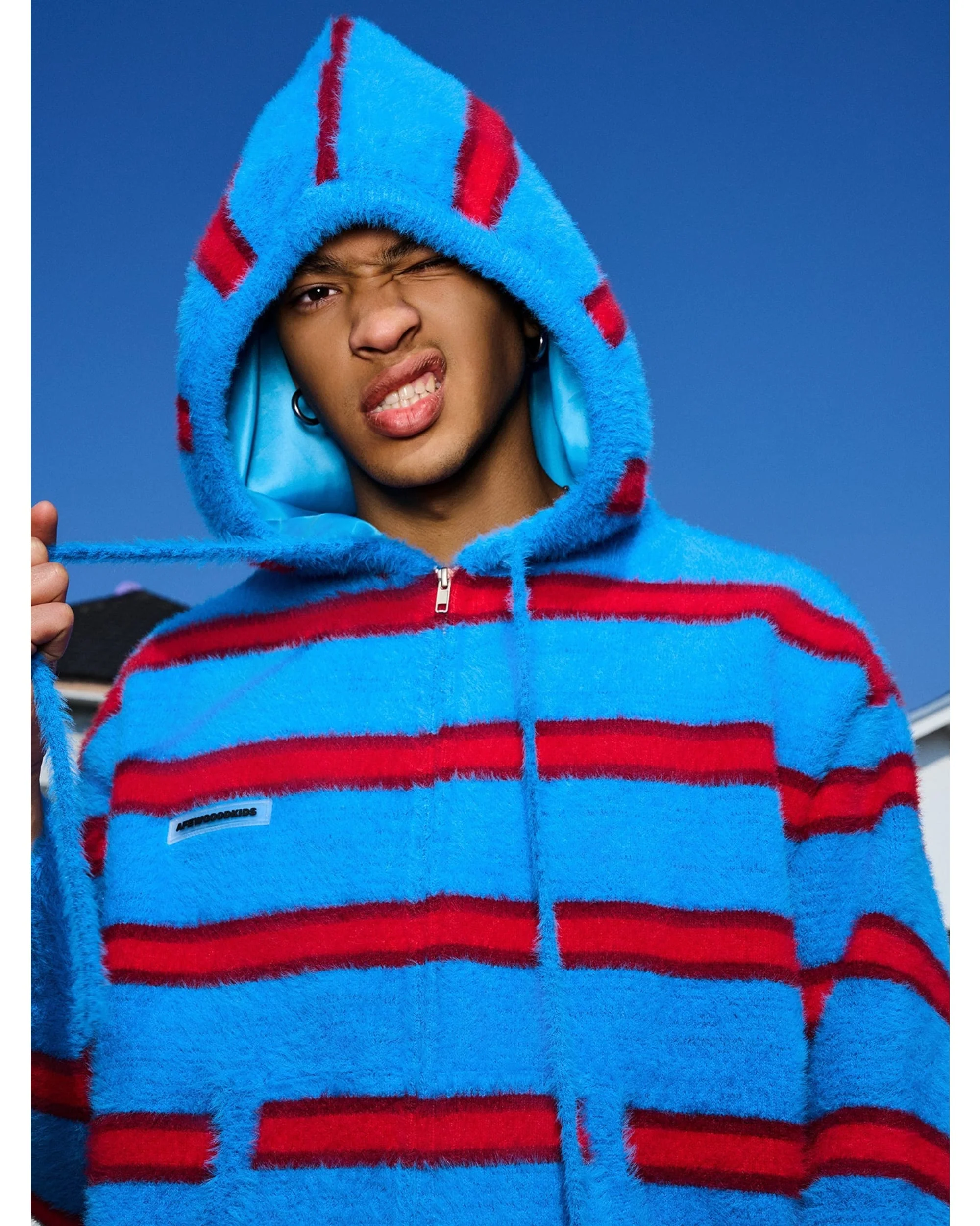 (AFGK) Stripe hooded jumper - Image 6