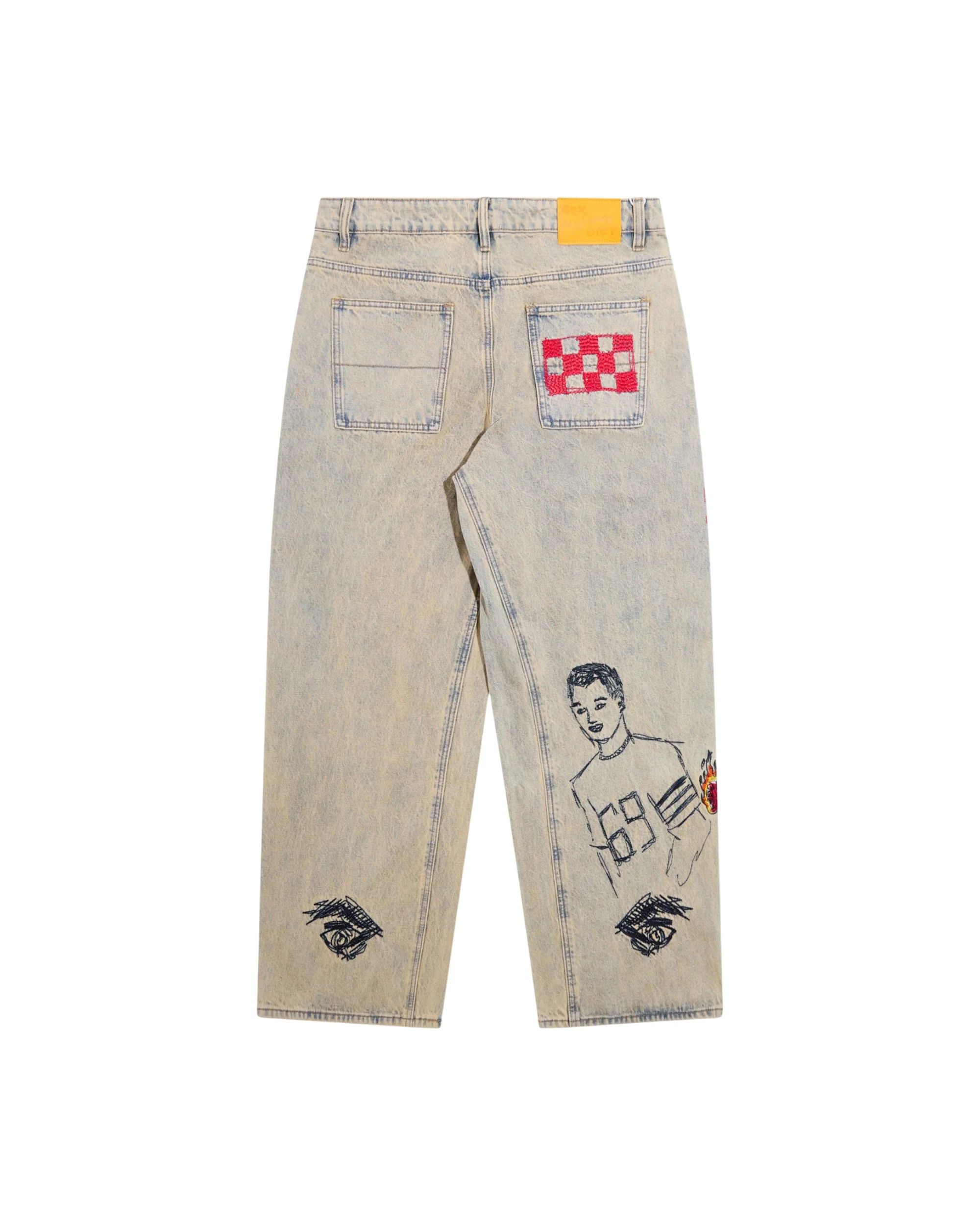 Doodle Denim Pant - Sand - Image 2