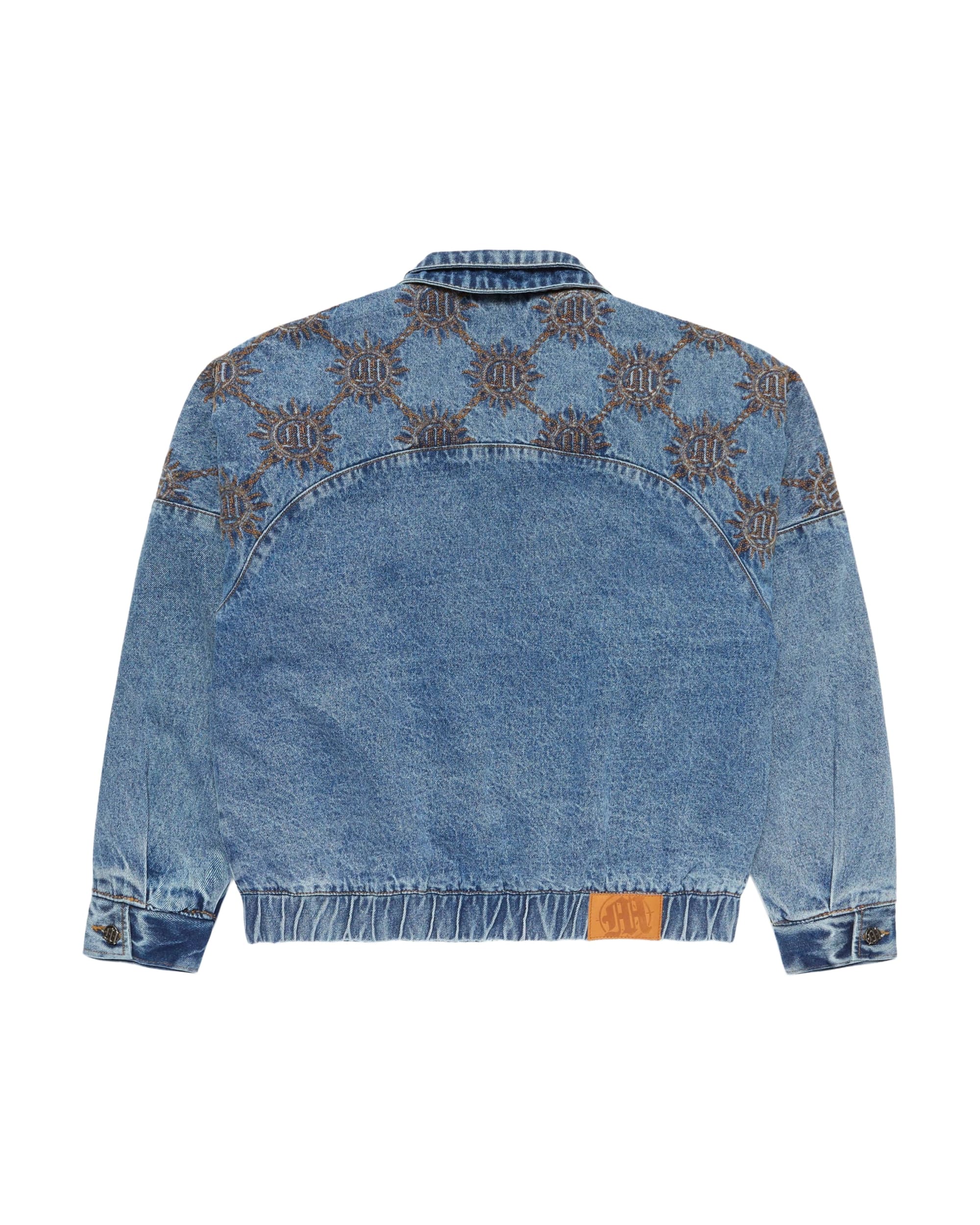 DOUBLE-COLLAR MONOGRAM QUILTED DENIM JACKET - Image 2