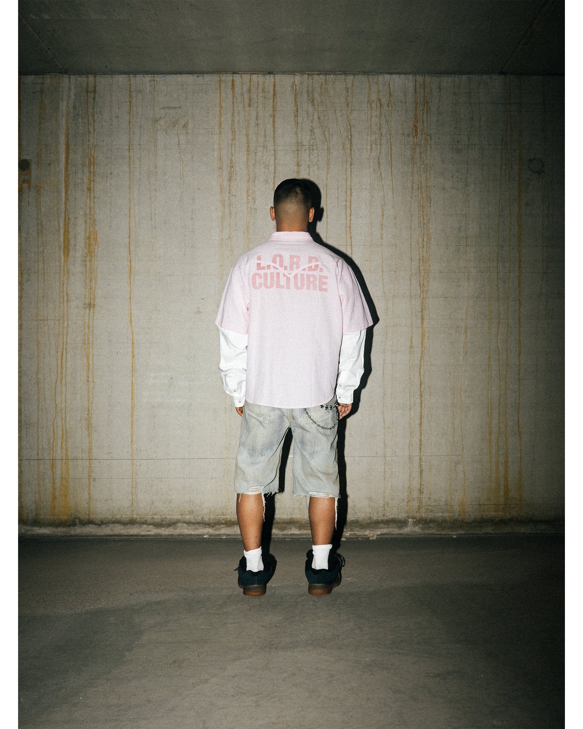 DOUBLE SLEEVE SHIRT – WHITE/PINK - Image 5