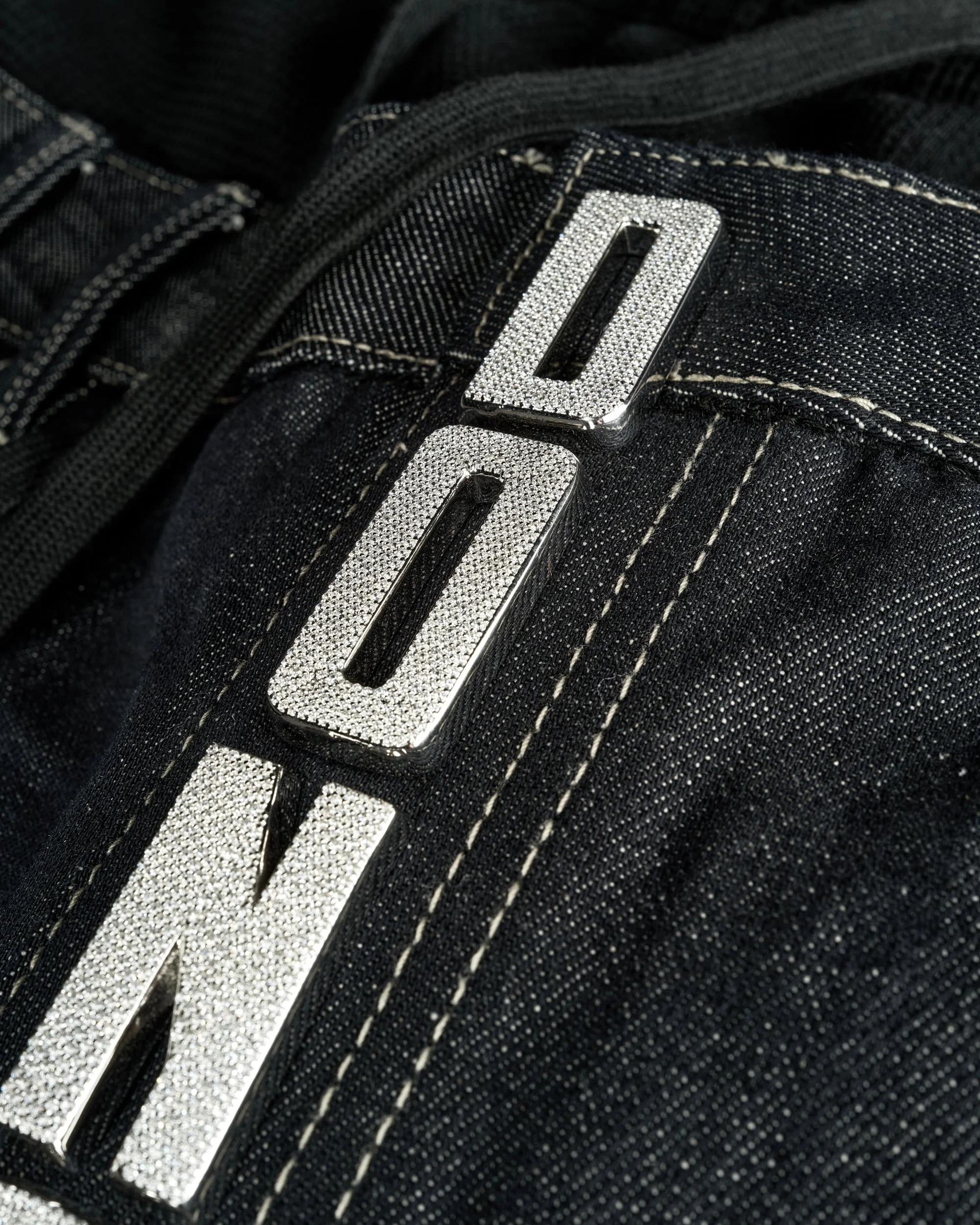 DOUBLE-WAIST RAW DENIM JEANS - Image 13