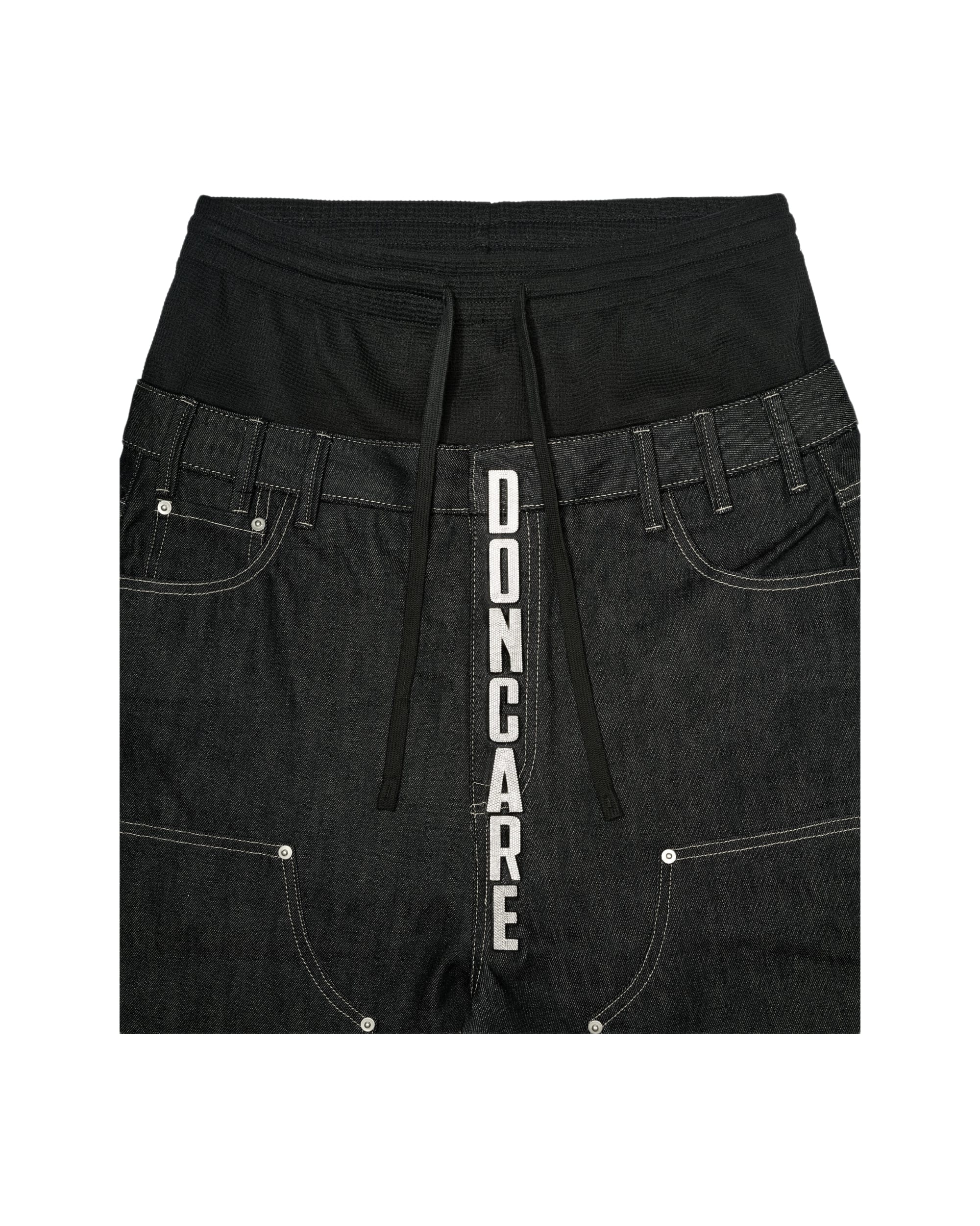 DOUBLE-WAIST RAW DENIM JEANS - Image 4