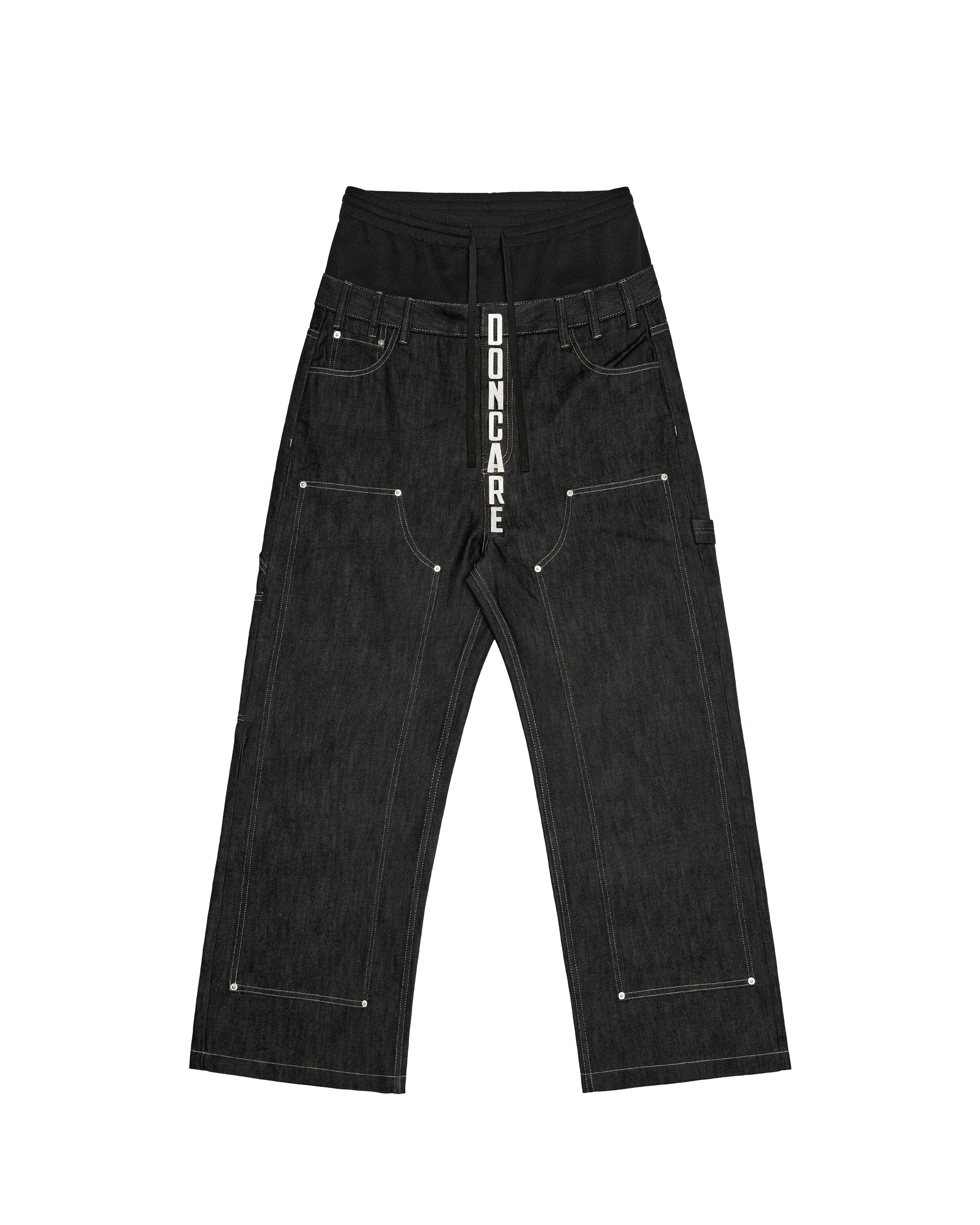 DOUBLE-WAIST RAW DENIM JEANS - Image 7