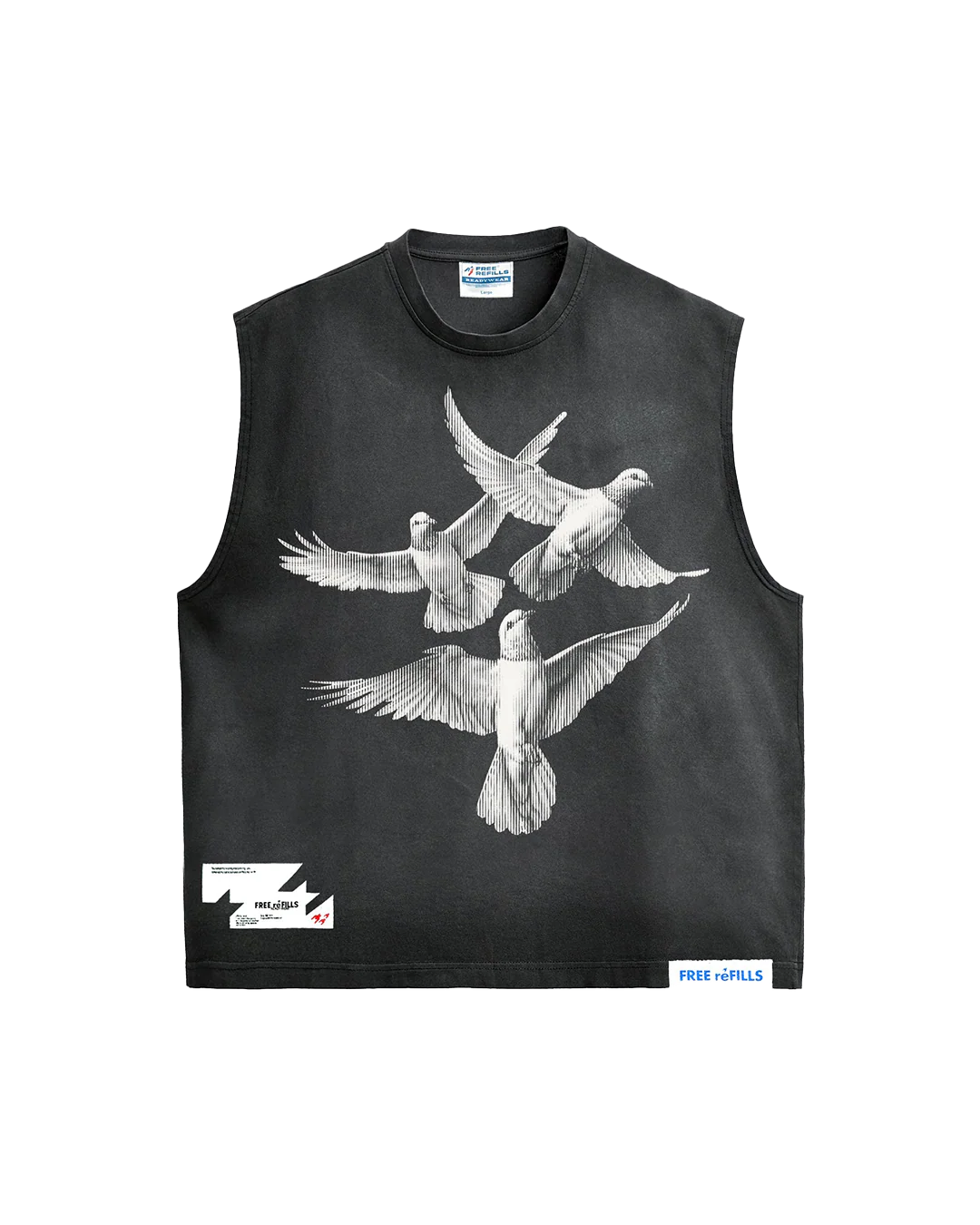 Dove Cutoff Tee - Vintage Black