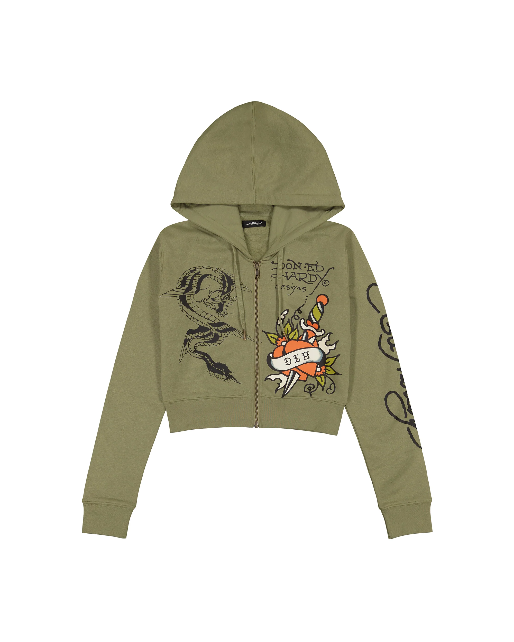 Dragon Dagger Zip Front Hoodie