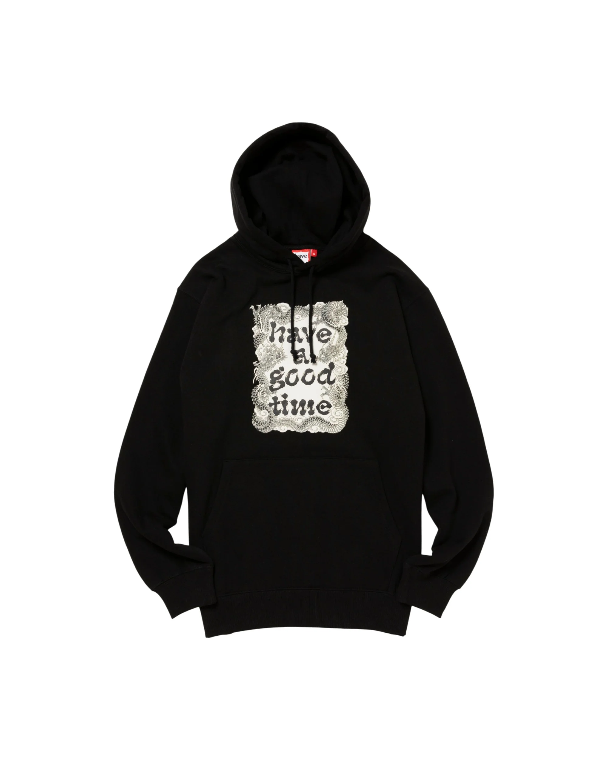 DRAGON FRAME PULLOVER HOODIE FL - BLACK