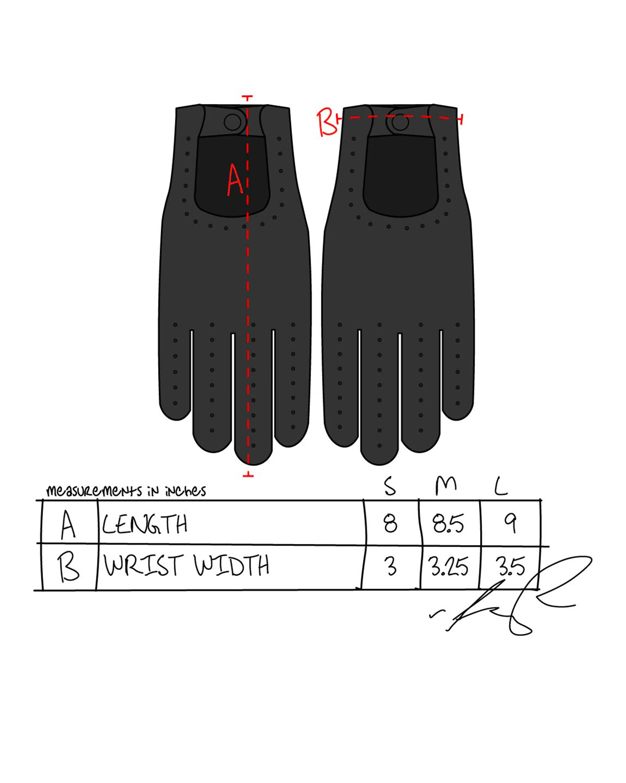 Driving Gloves - Black - Image 3