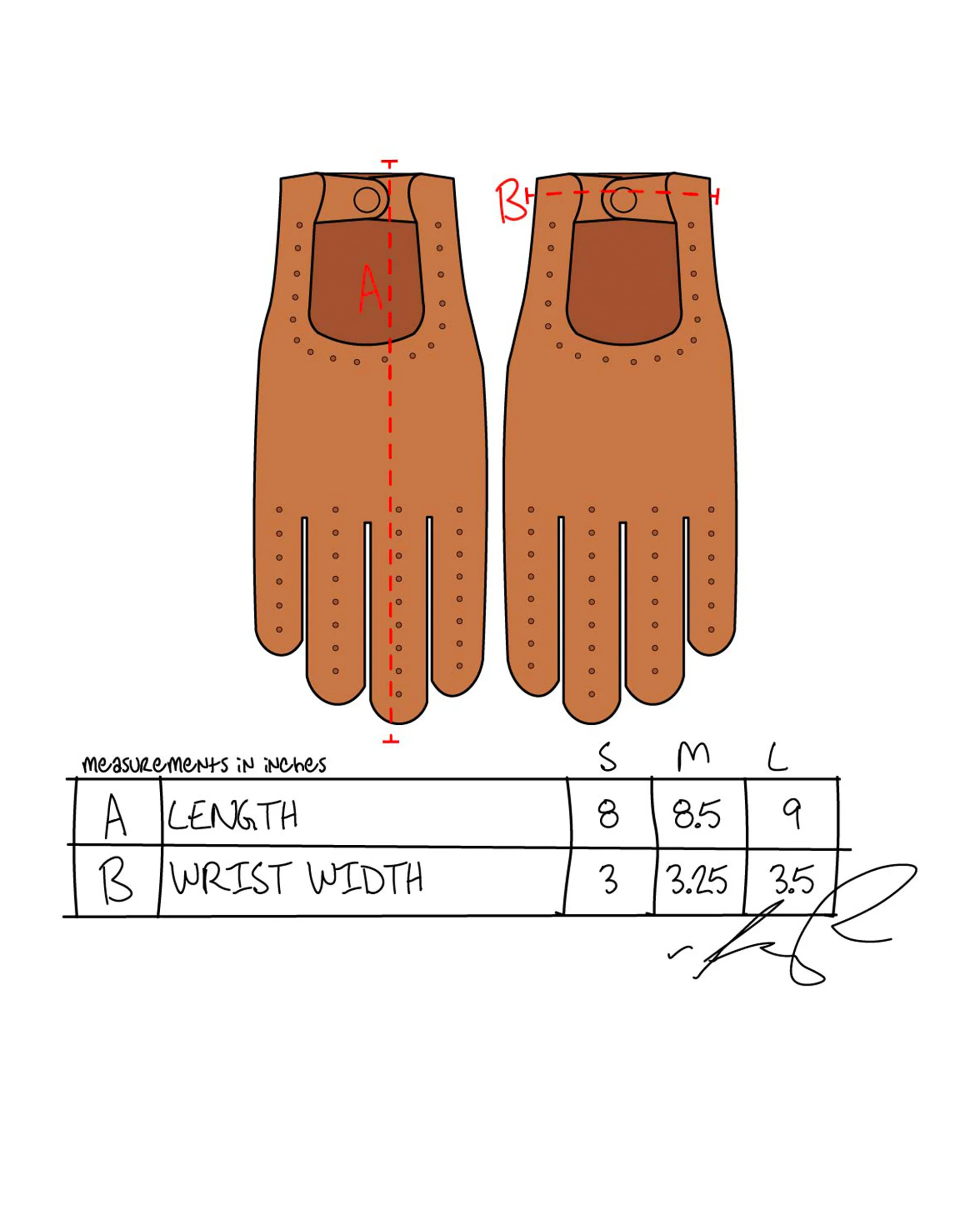 Driving Gloves - Tangerine - Image 3