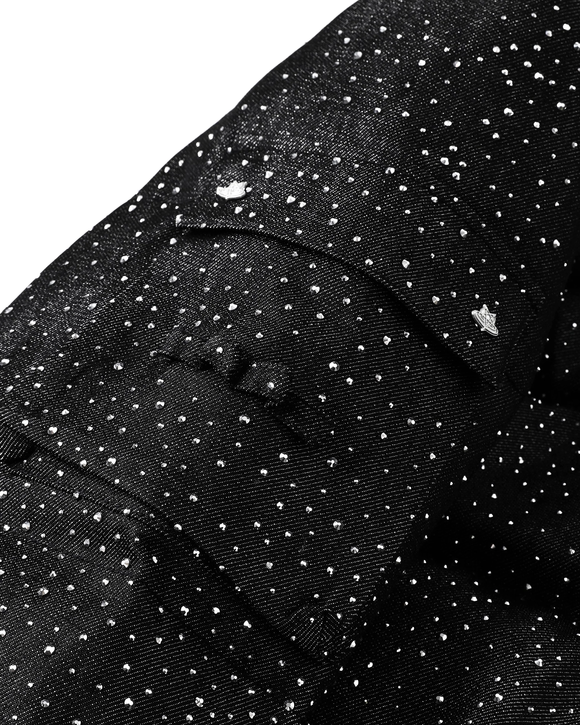 "DRKCRYSTL" DENIM PUFFER - Image 10