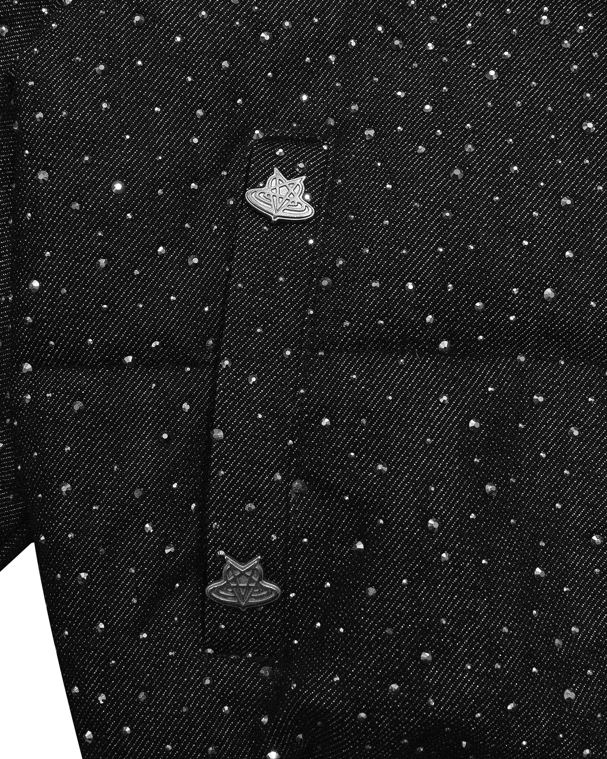 "DRKCRYSTL" DENIM PUFFER - Image 13