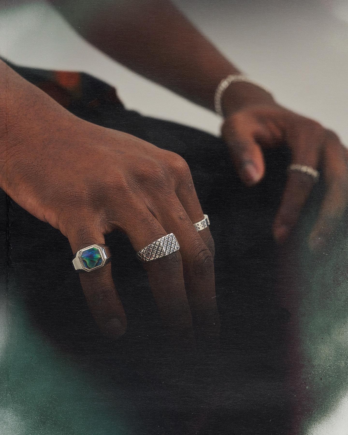Duppy Signet Ring 14K/Abalone - Image 11