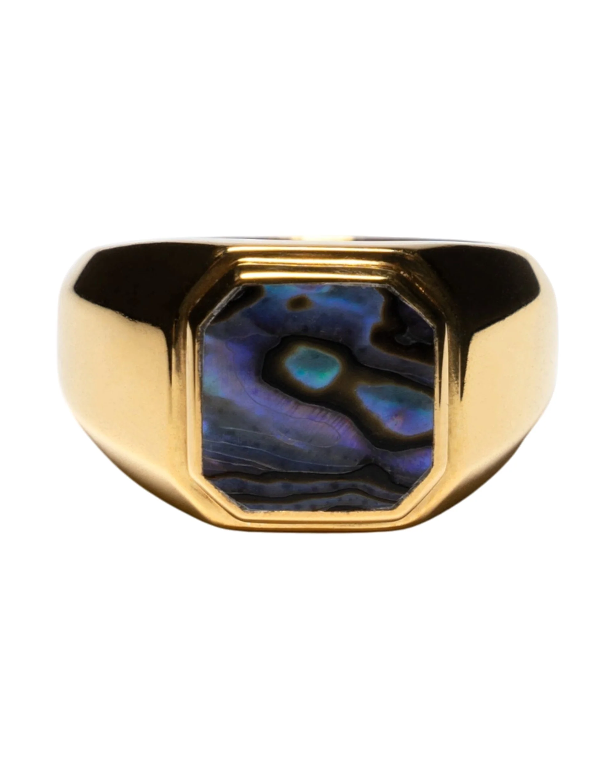 Duppy Signet Ring 14K/Abalone - Image 2