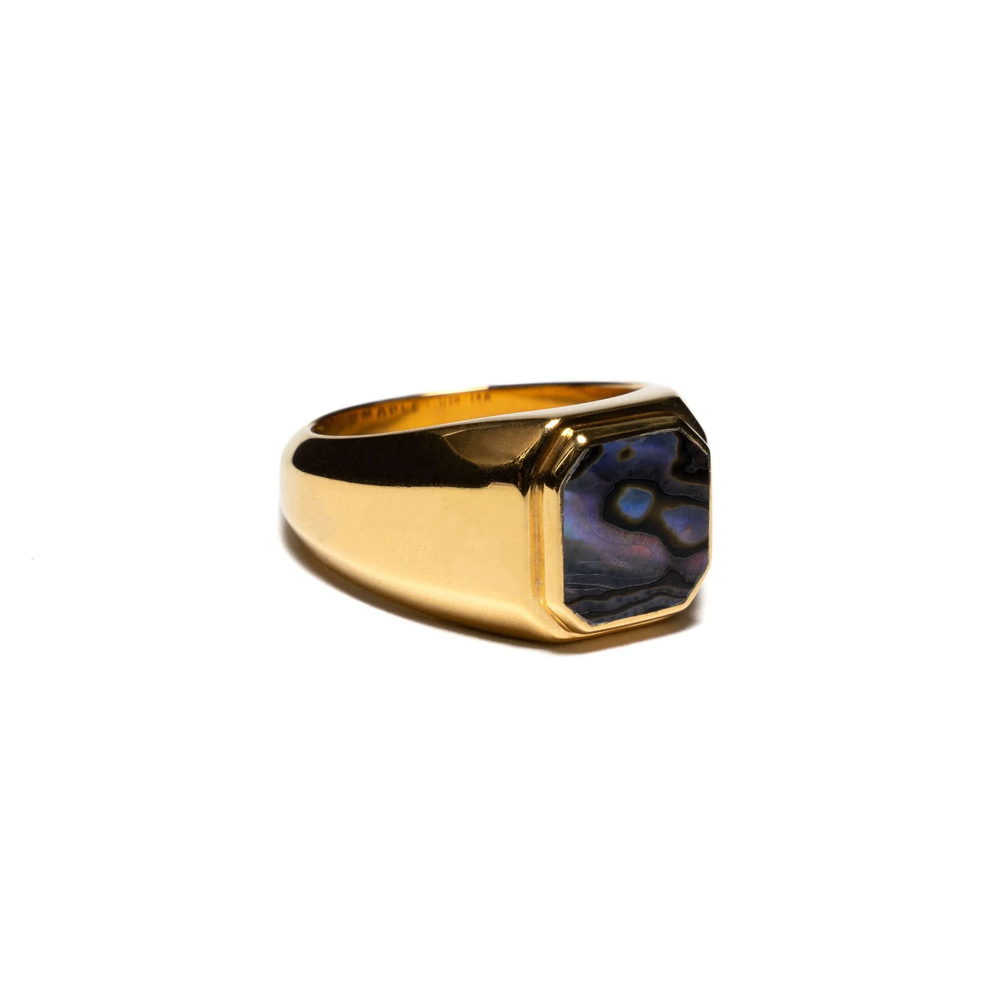 Duppy Signet Ring 14K/Abalone - Image 8