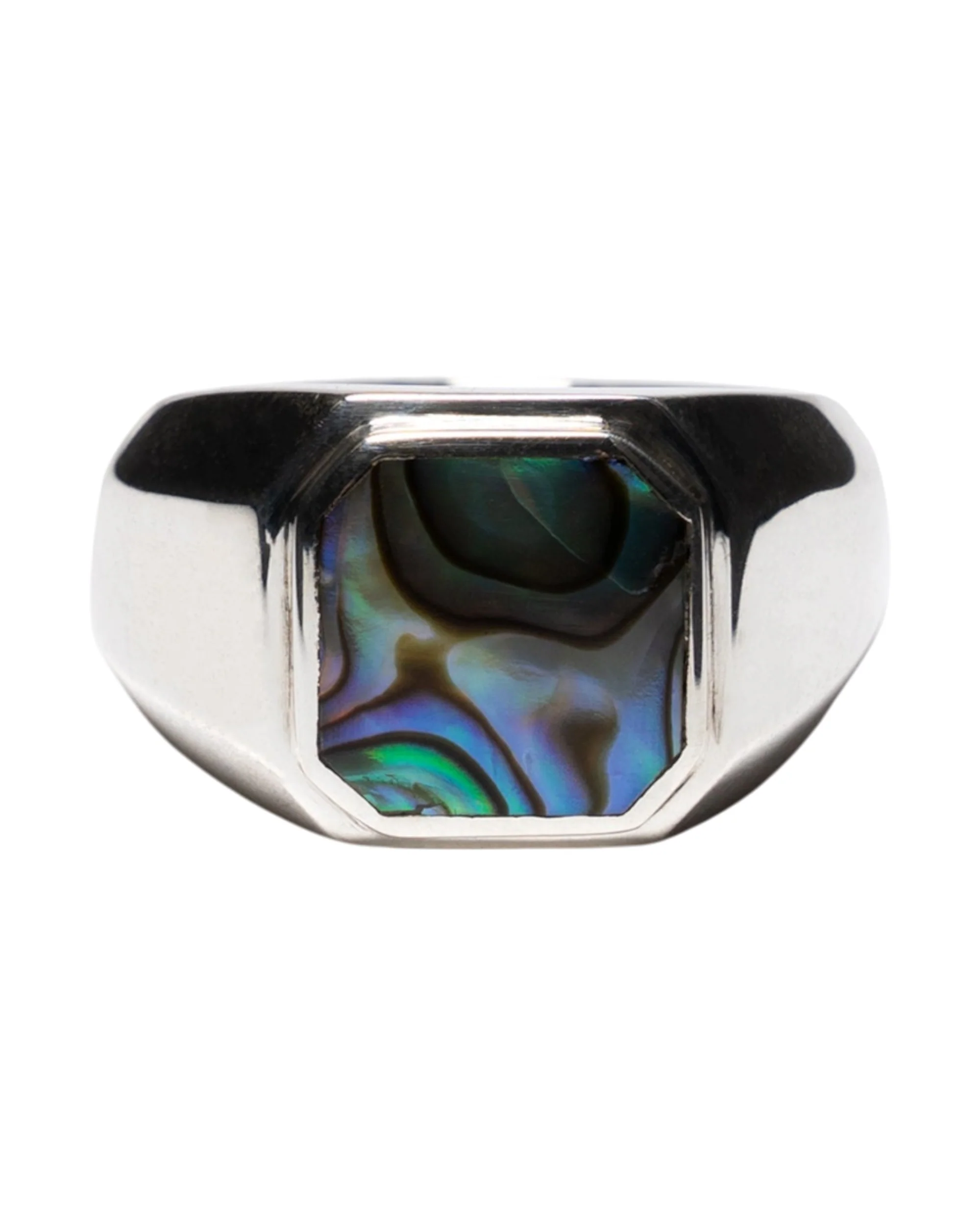 Duppy Signet Ring Silver/Abalone - Image 2
