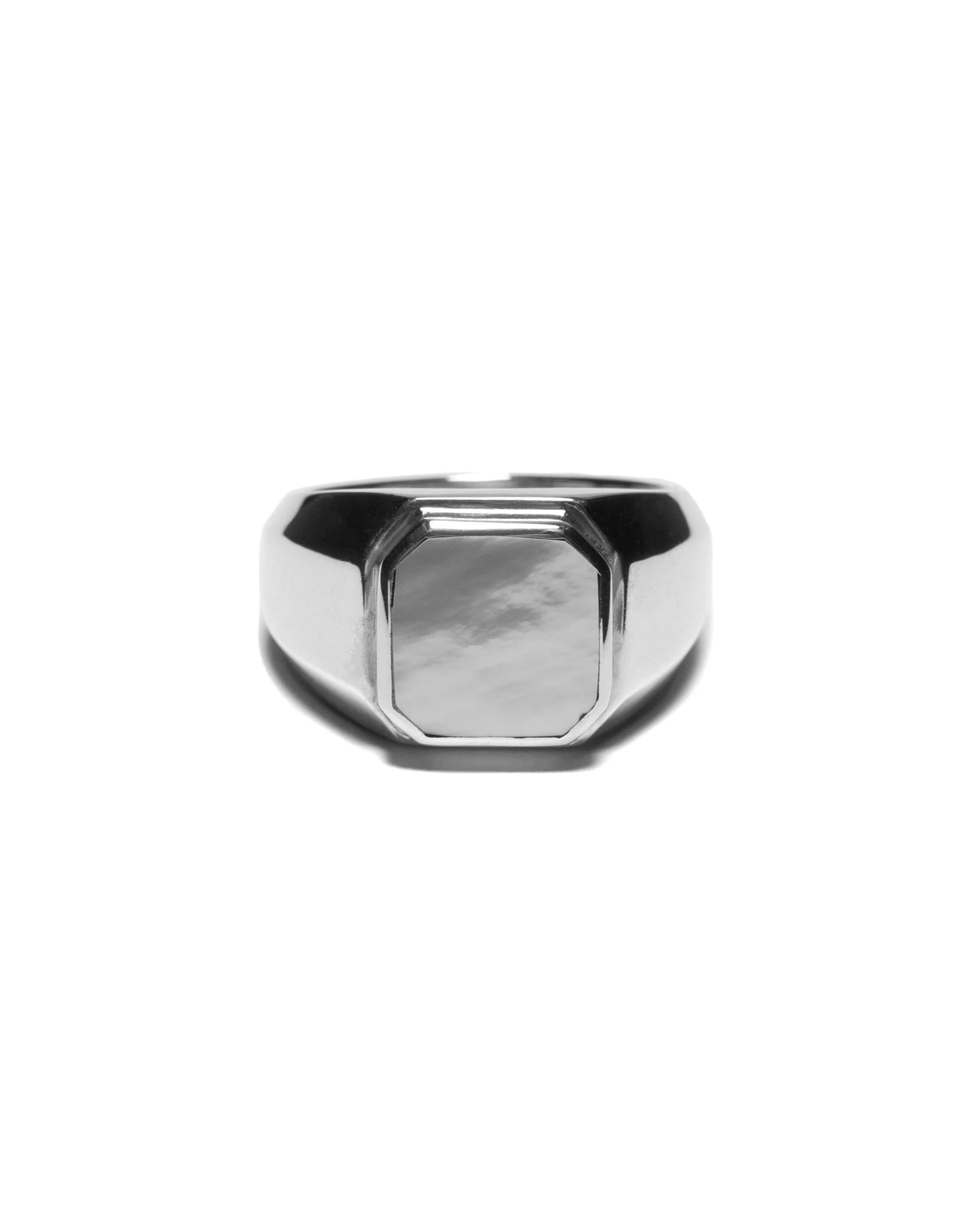 Duppy Signet Ring Silver/Mother of Pearl - Image 7