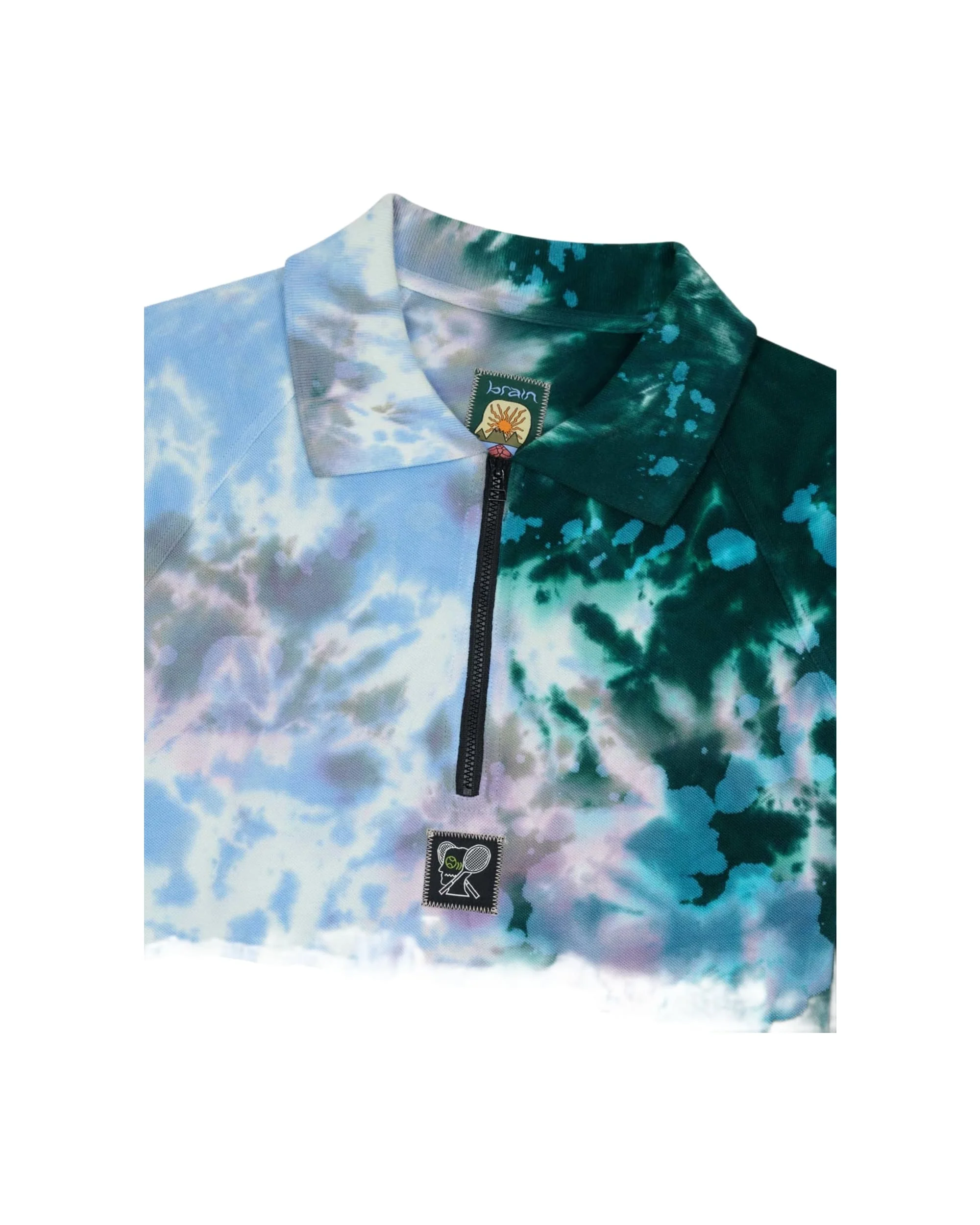 Dyed Short Sleeve Boxed Pique Polo - Green Smoke - Image 3