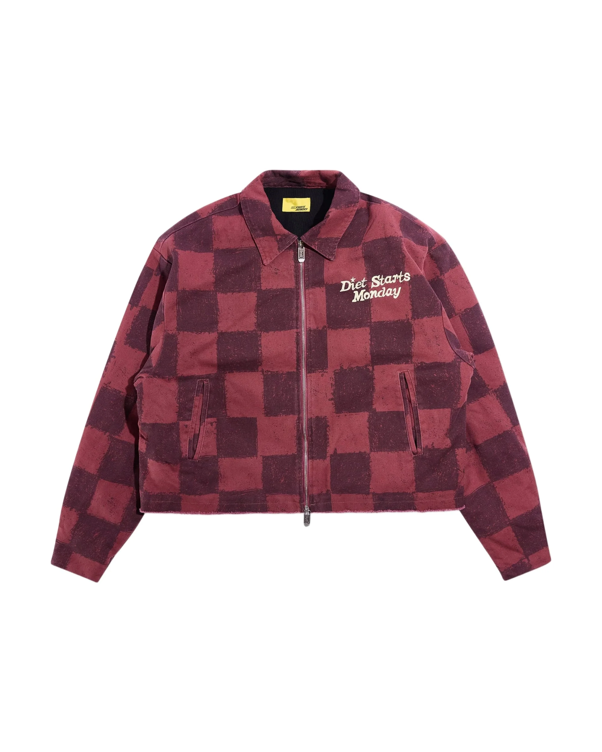Dylan Jacket - Checkered Maroon