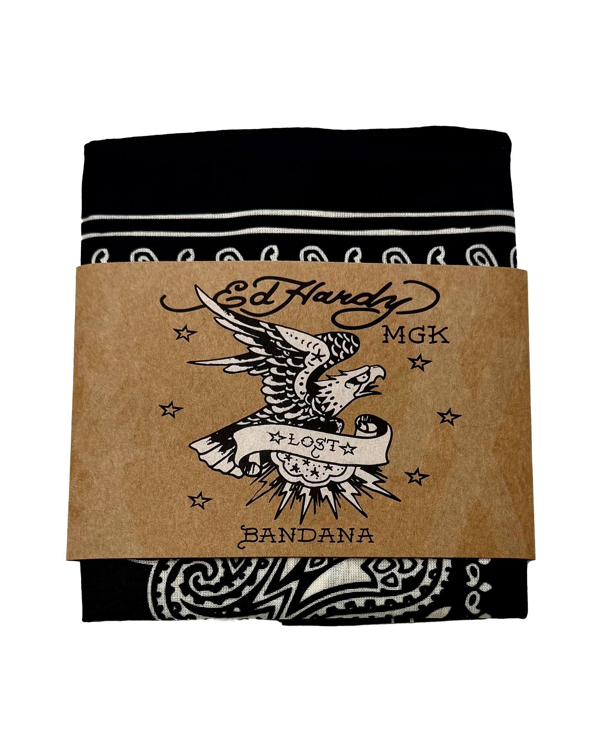 Eagle Snake Cotton Bandana - Black - Image 2