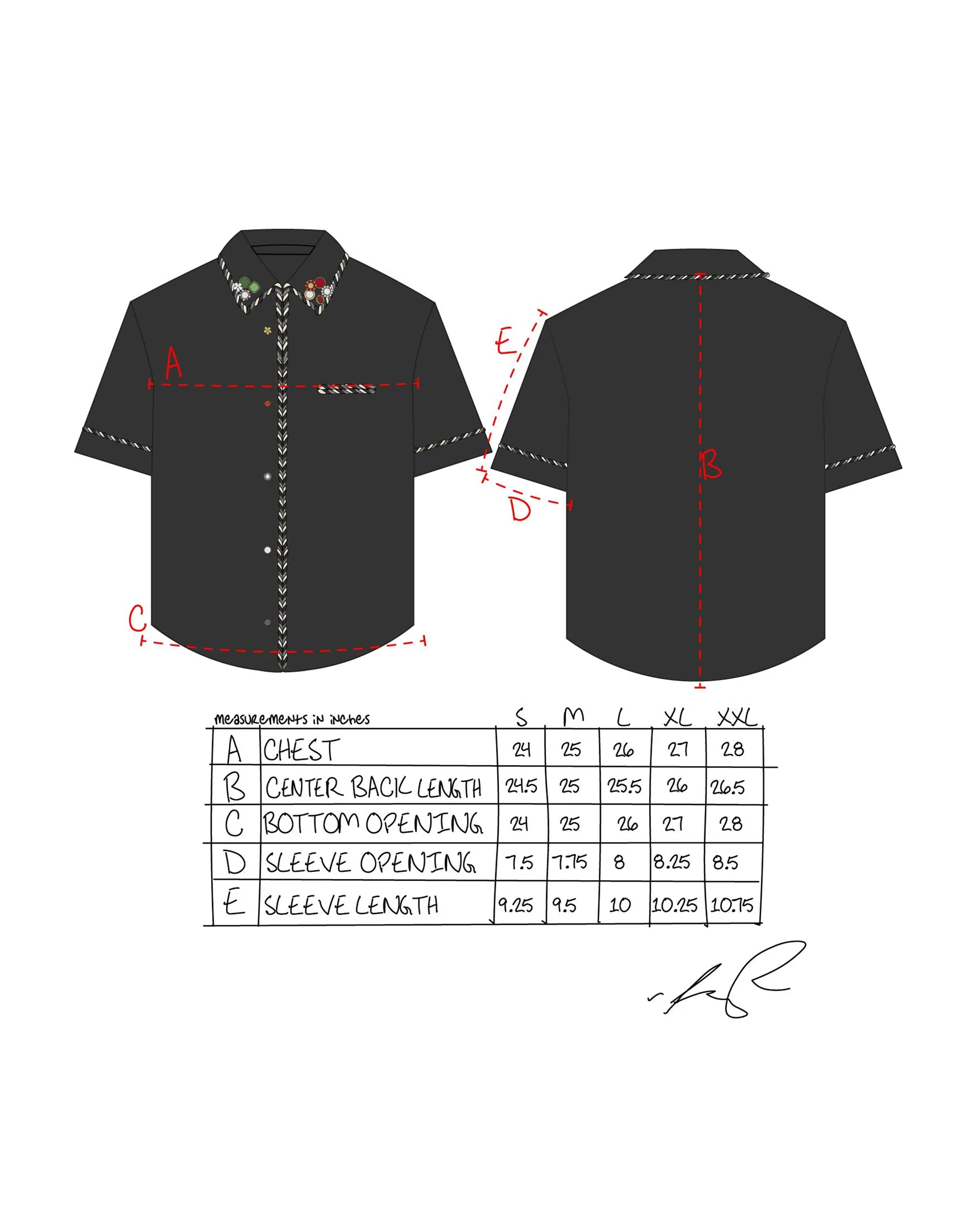 Embellished Lasso Shirt 2.0 - All Black - Image 8