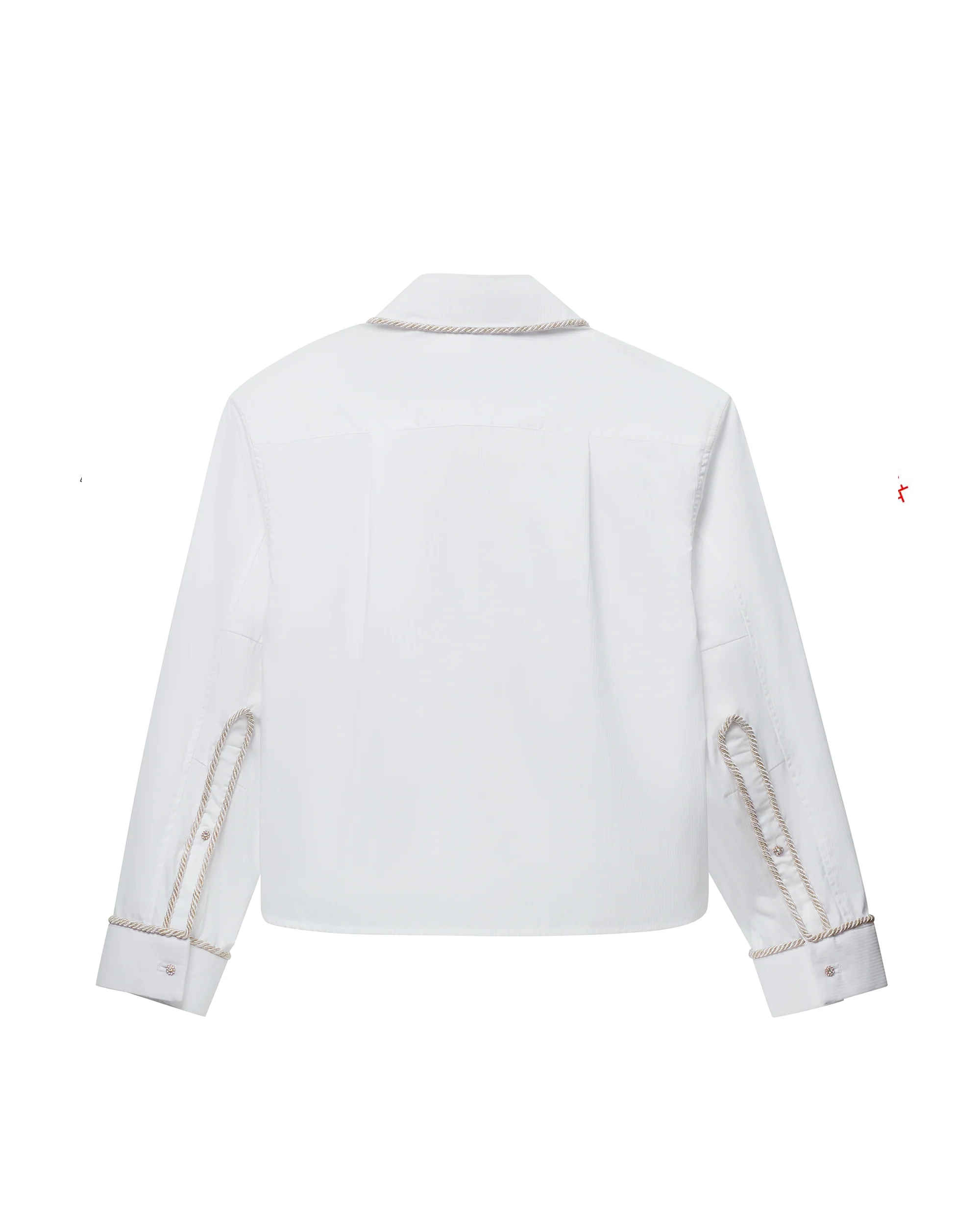 Embellished Long Sleeve Lasso Shirt - Ivory - Image 2