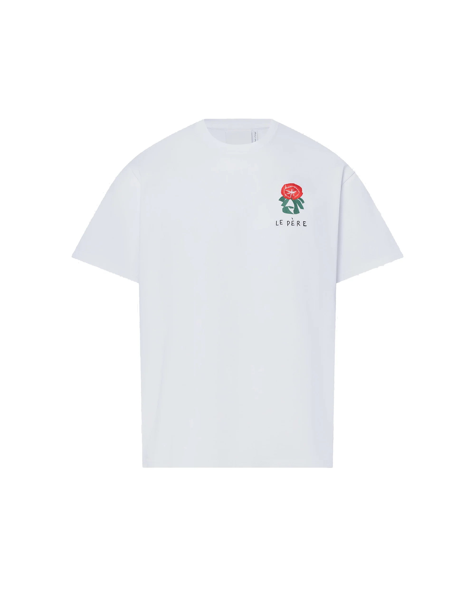 Embroidered Flower White T-Shirt
