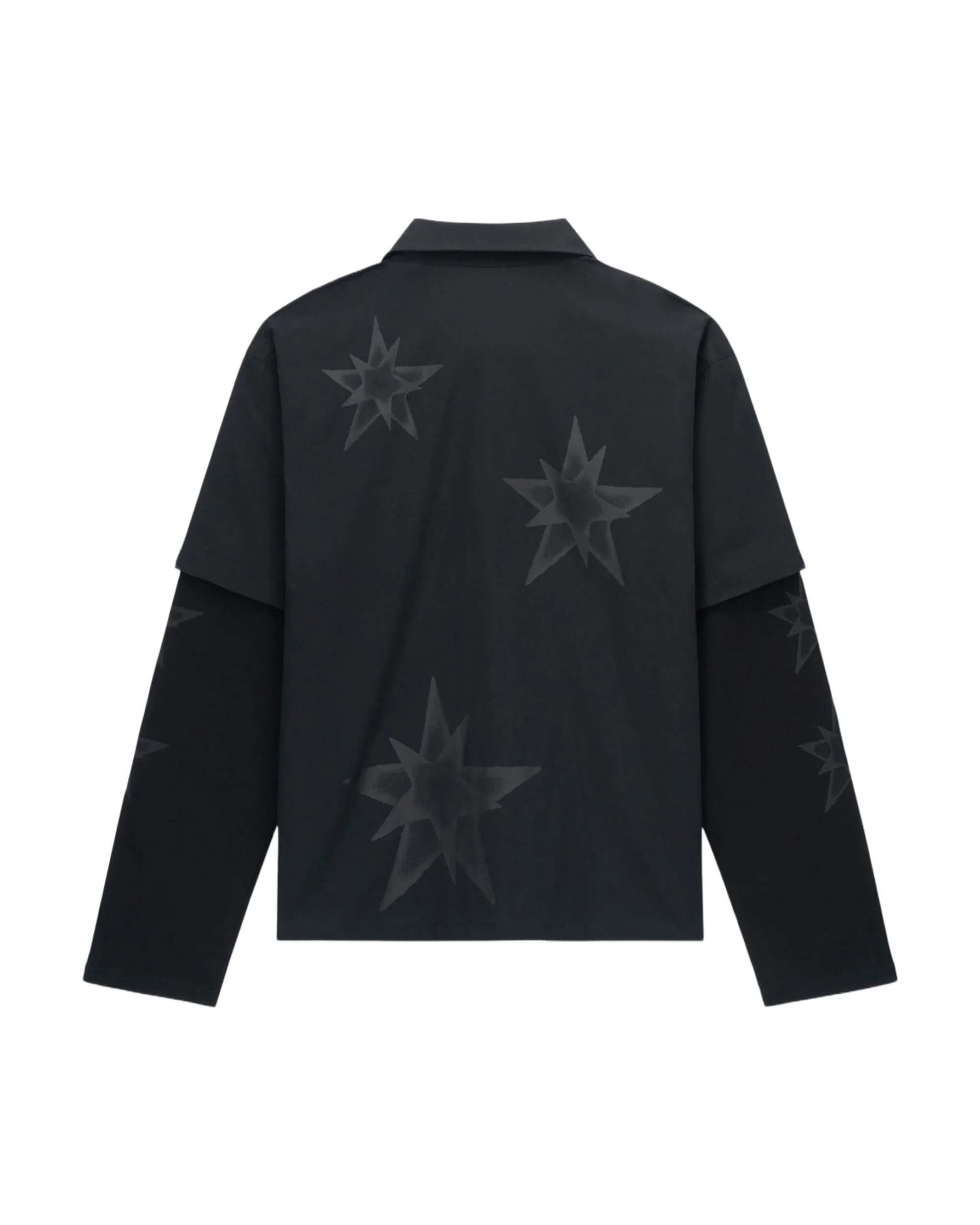 ERIK DOUBLE LAYERED SHIRT | BLACK CROSS STAR - Image 2
