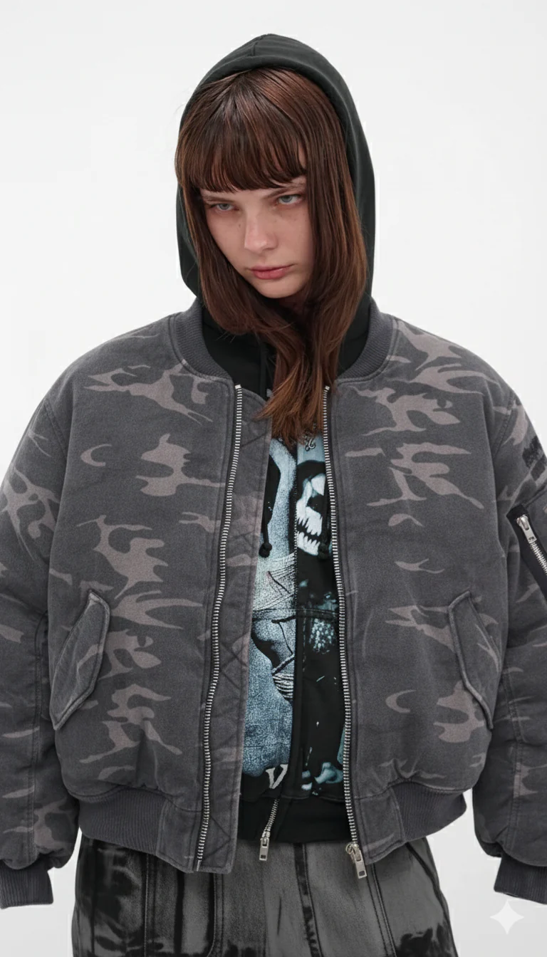 EVERYDAY BOMBER WASHED WOODLAND CAMO - Image 11