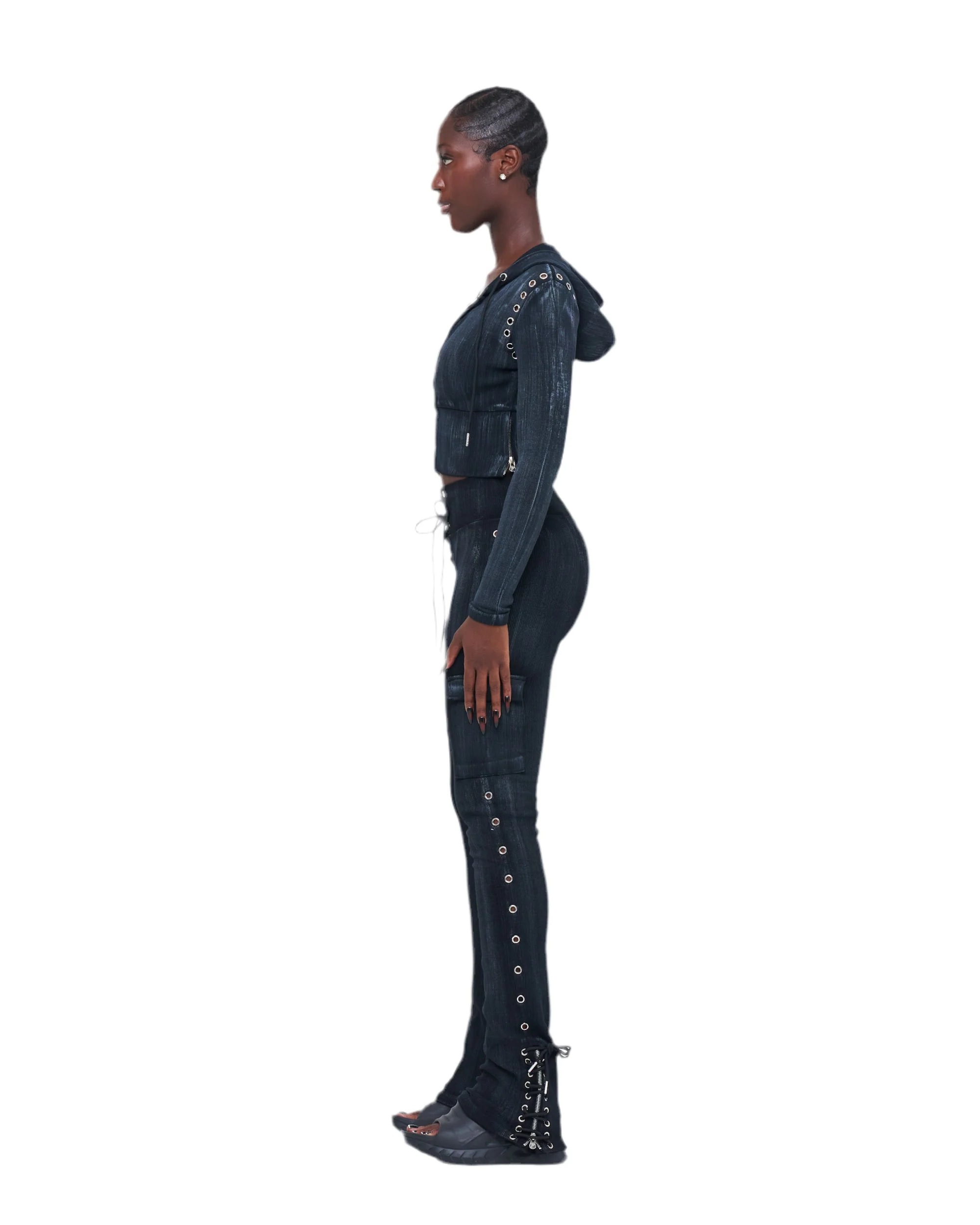 EYELET UZIP PANTS - Image 5