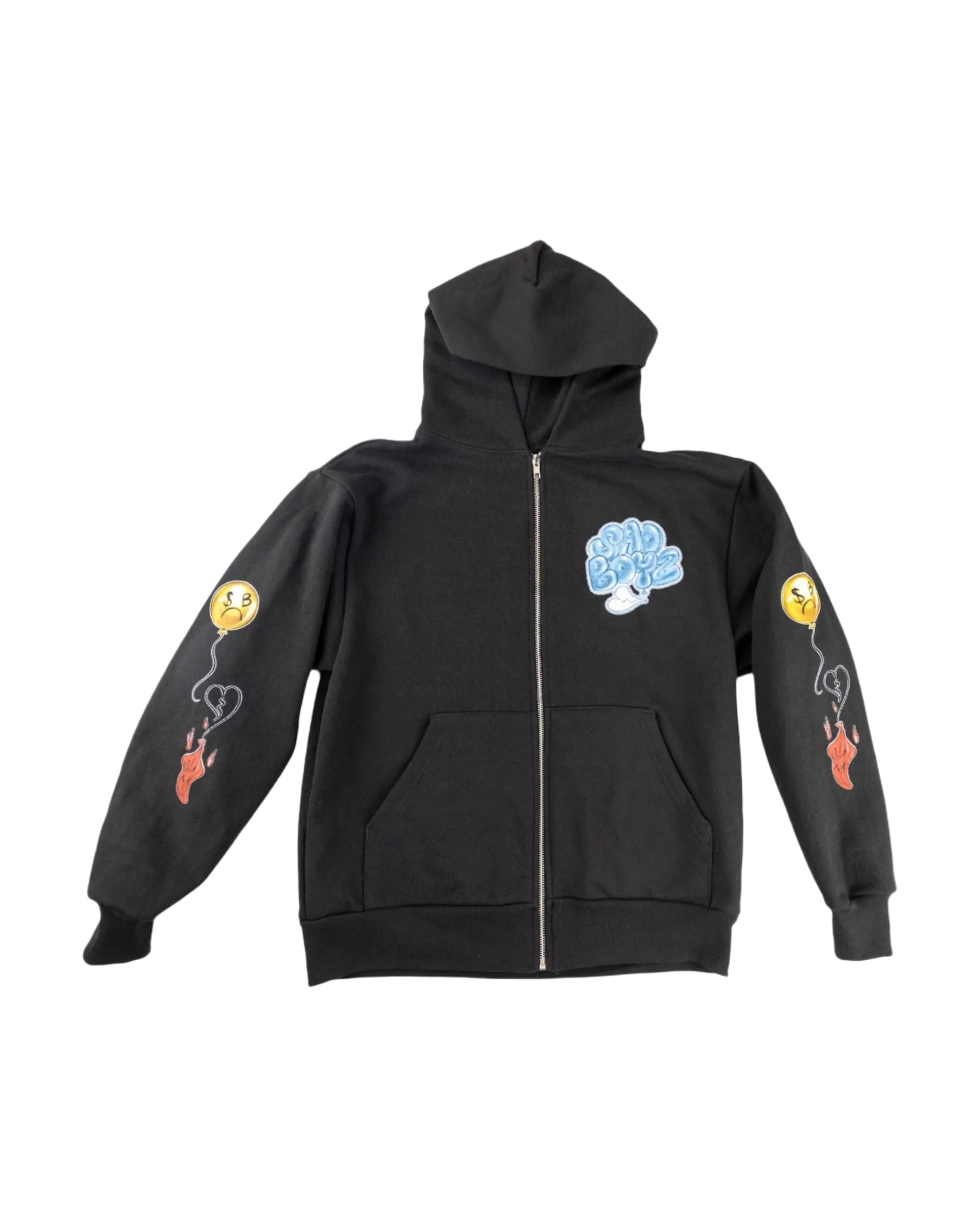 FAKE HAPPY ZIP UP HOODIE