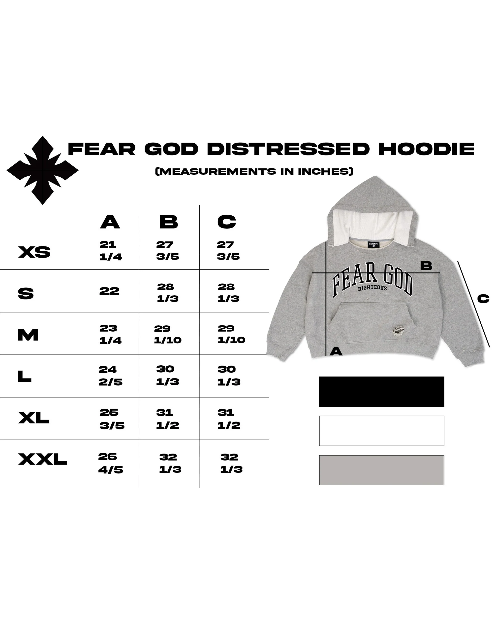 "Fear God" Distressed Cropped Hoodie - Image 8