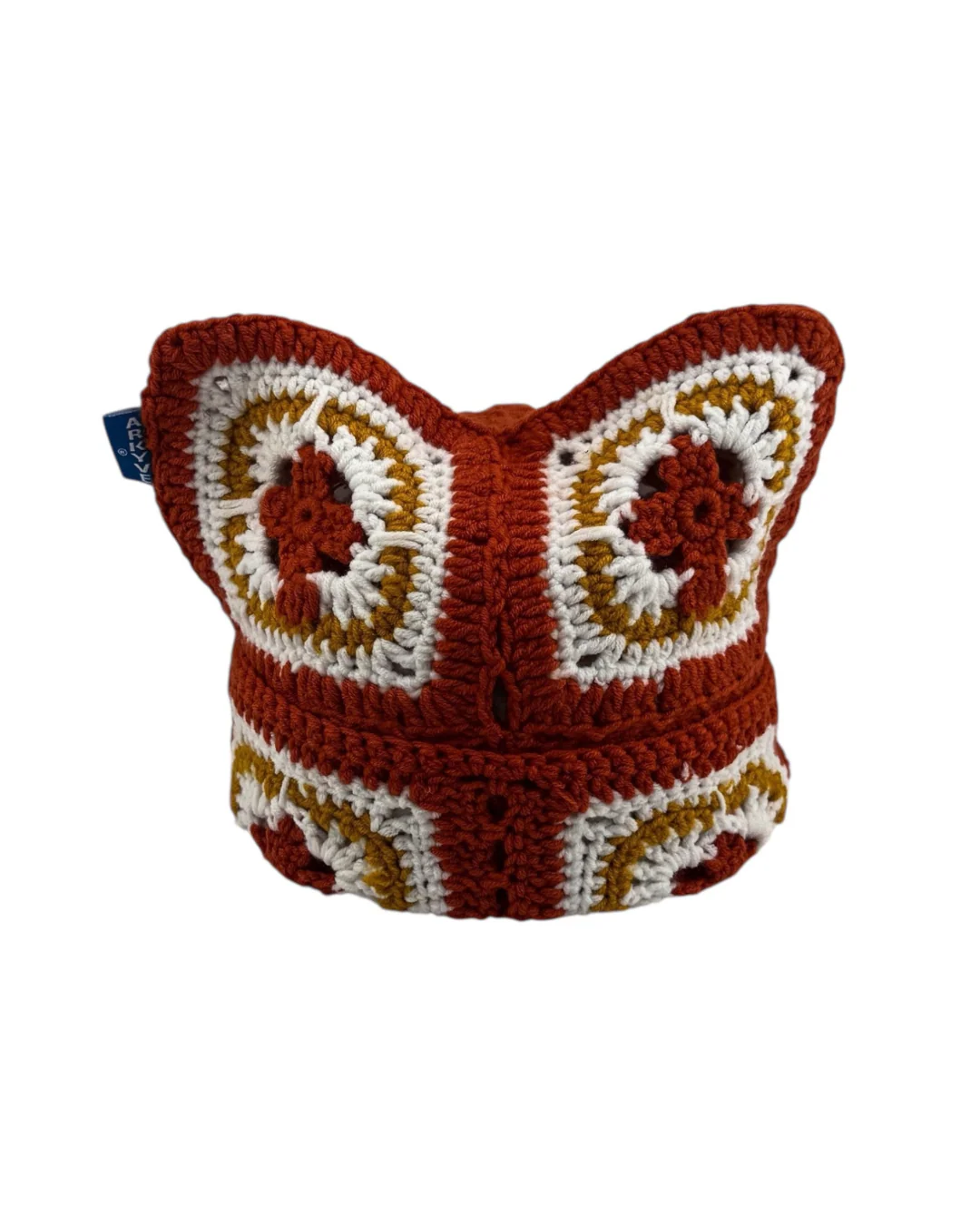 Fiery Cross Crochet Cat Hat