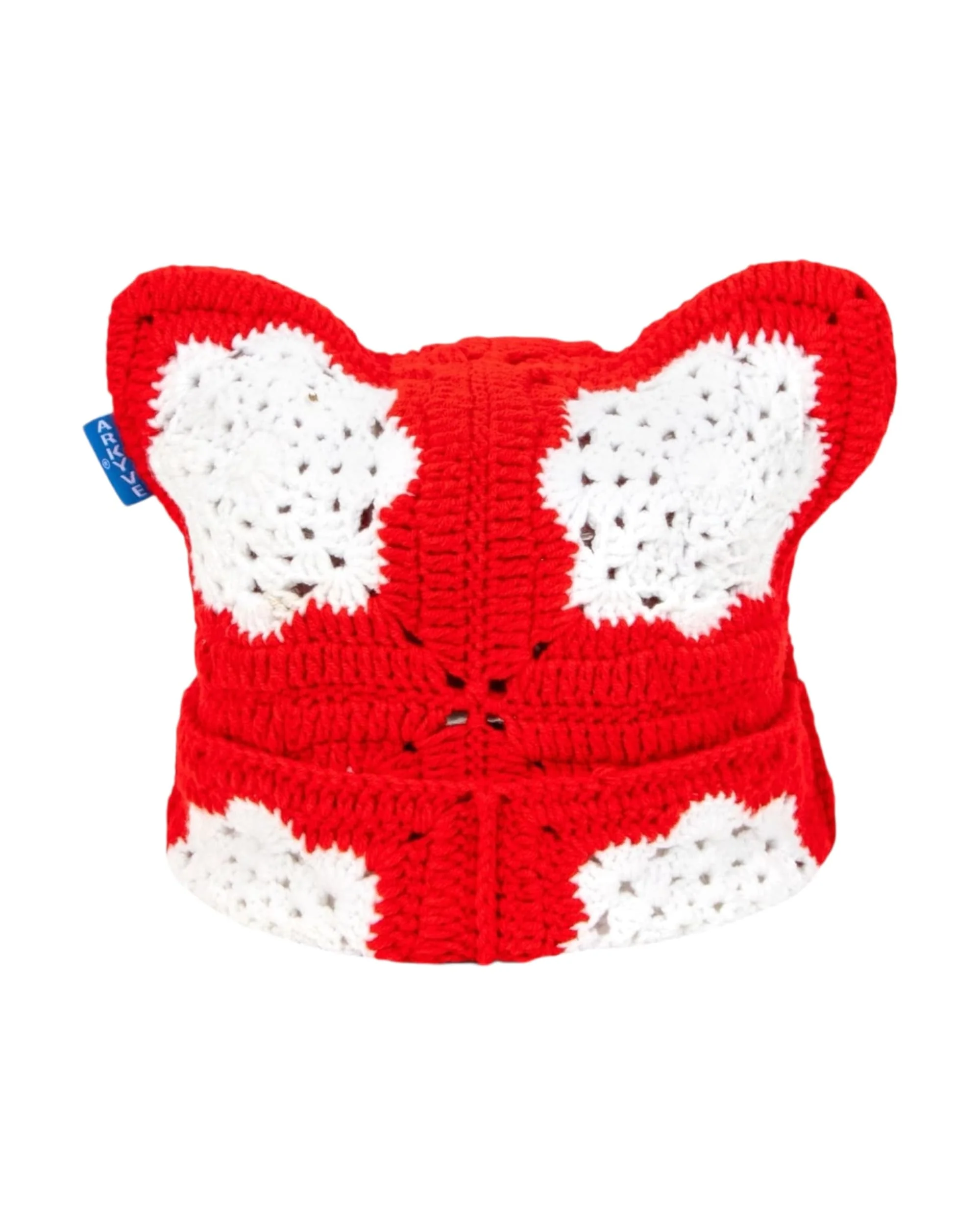 Fiery Snowflake Crochet Cat Hat