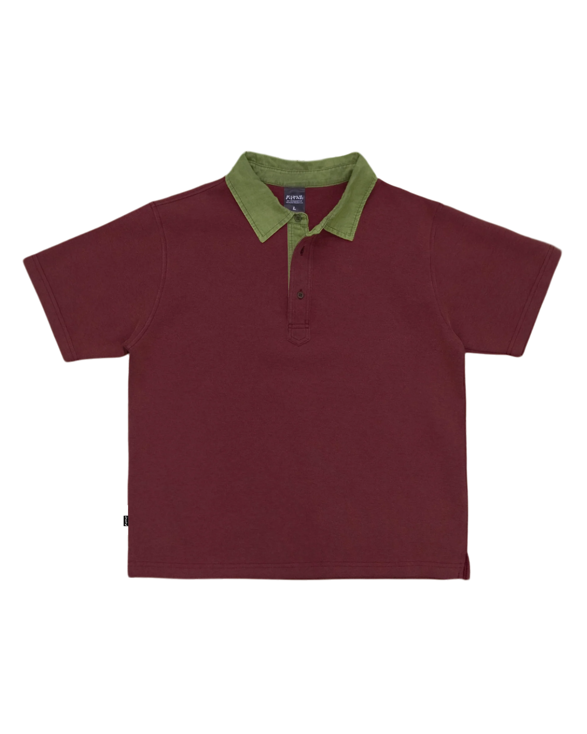 filthy® contrasted polo (maroon)