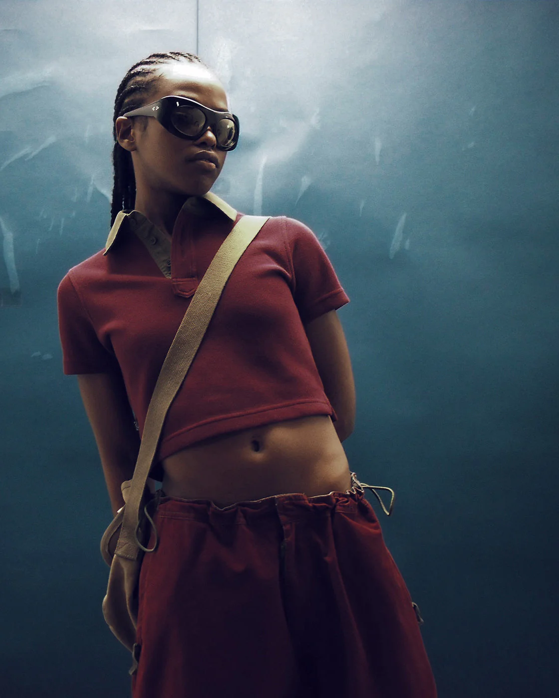 filthy® contrasted polo (maroon) - Image 2