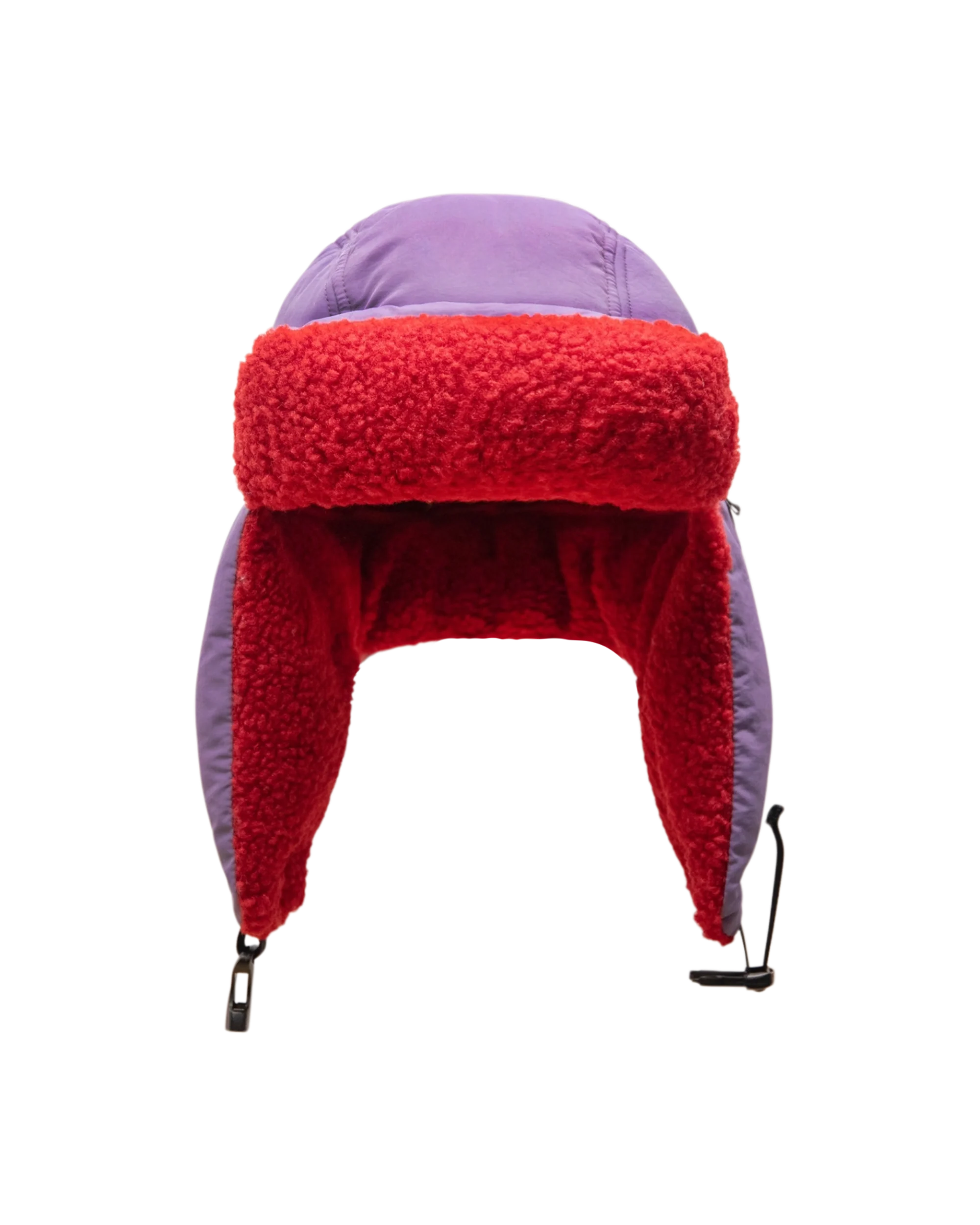 filthy® ear-flap fleece hat grey purple