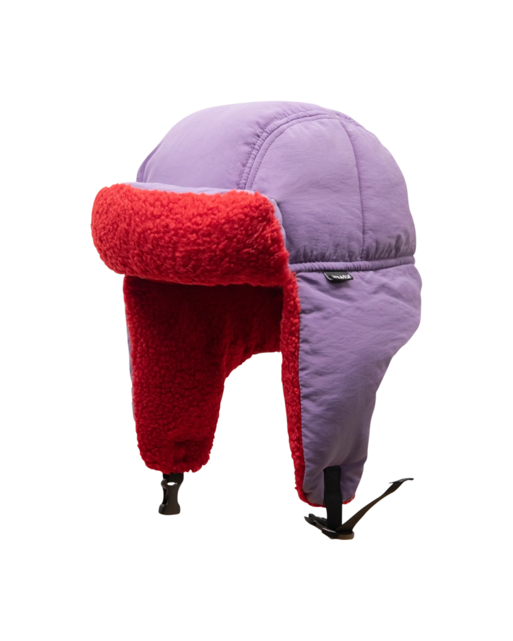 filthy® ear-flap fleece hat grey purple - Image 3