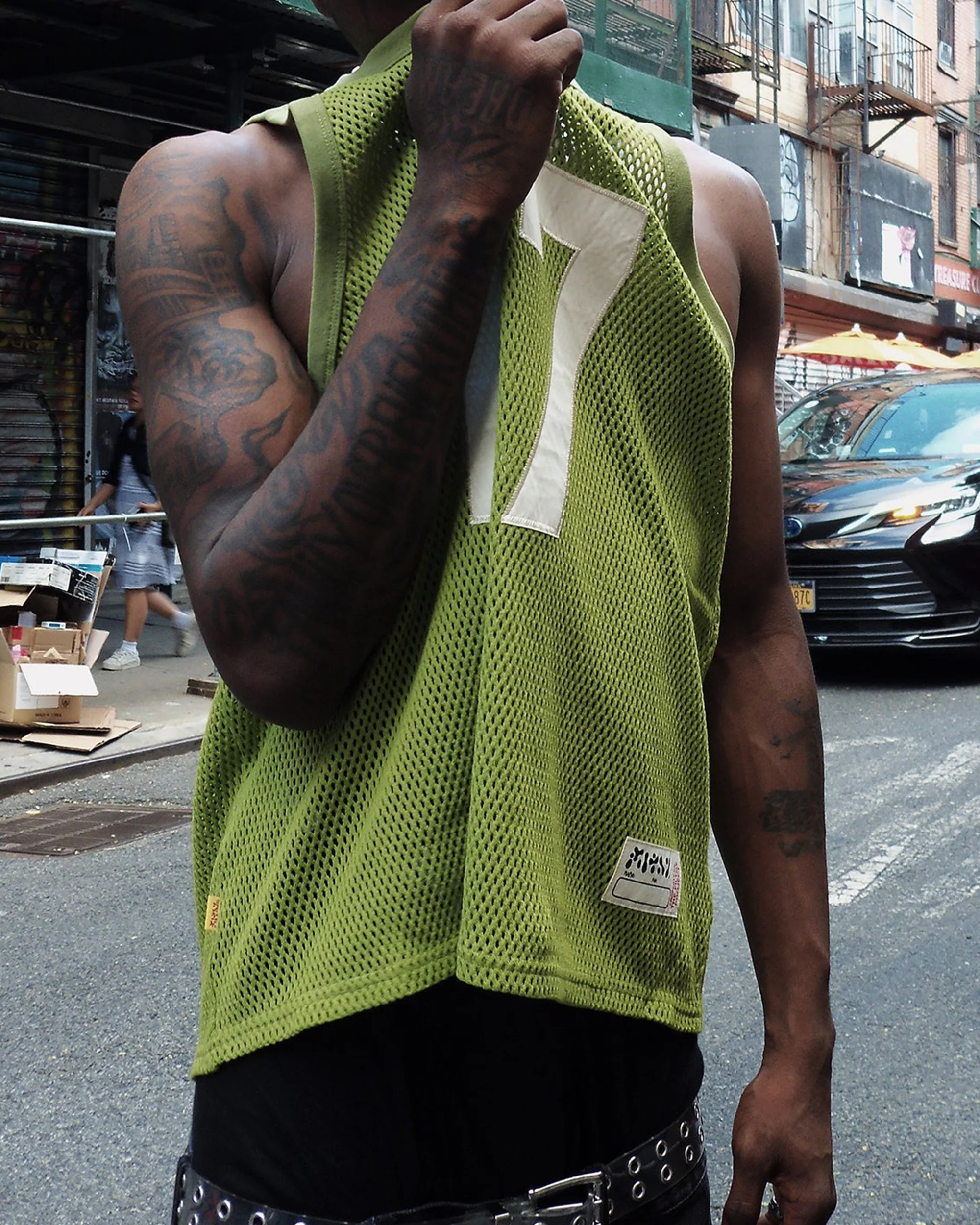 filthy® fishnet swingman jersey (lime) - Image 4