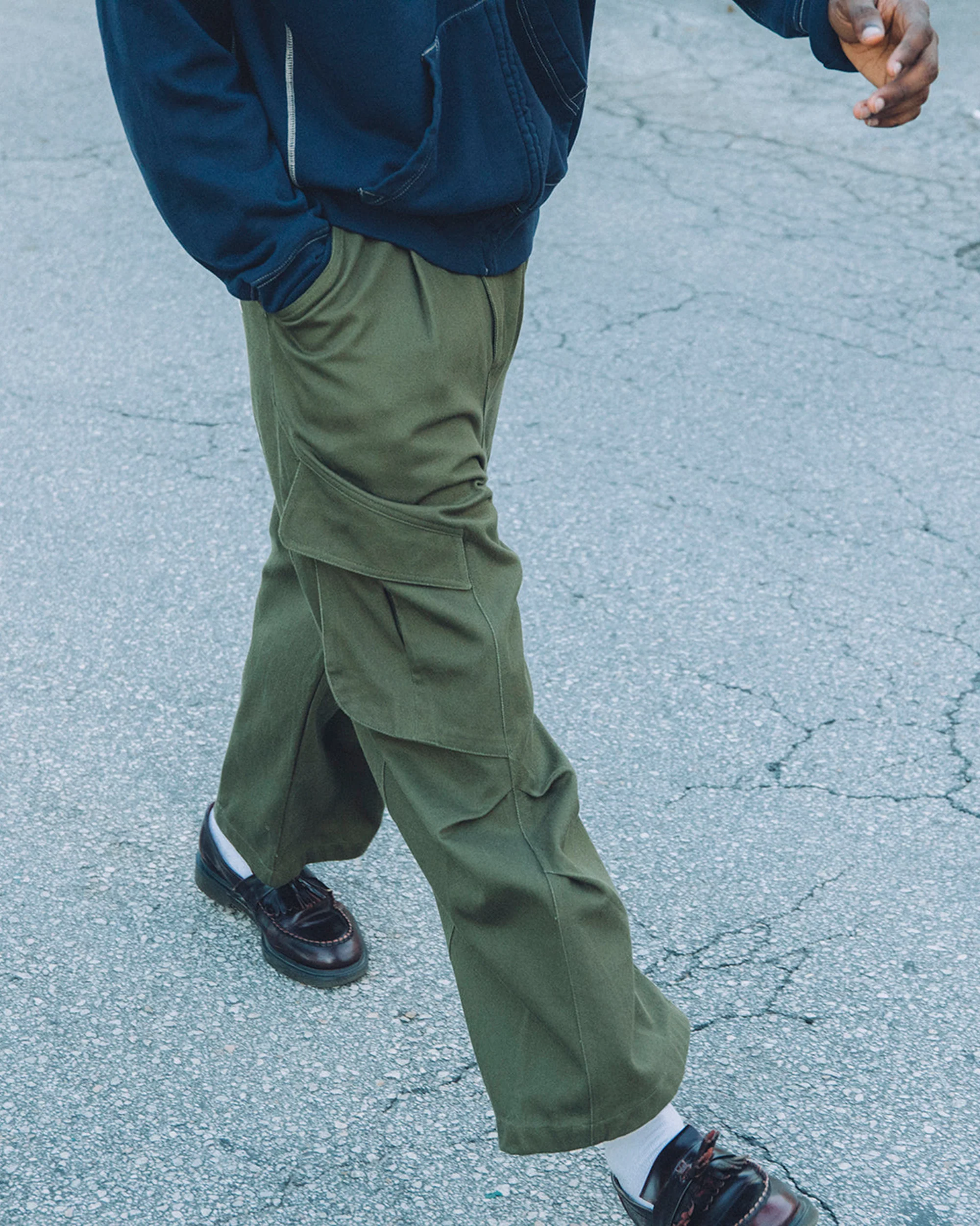 filthy® Japanese/Korean style cargo pant (dark olive) - Image 2