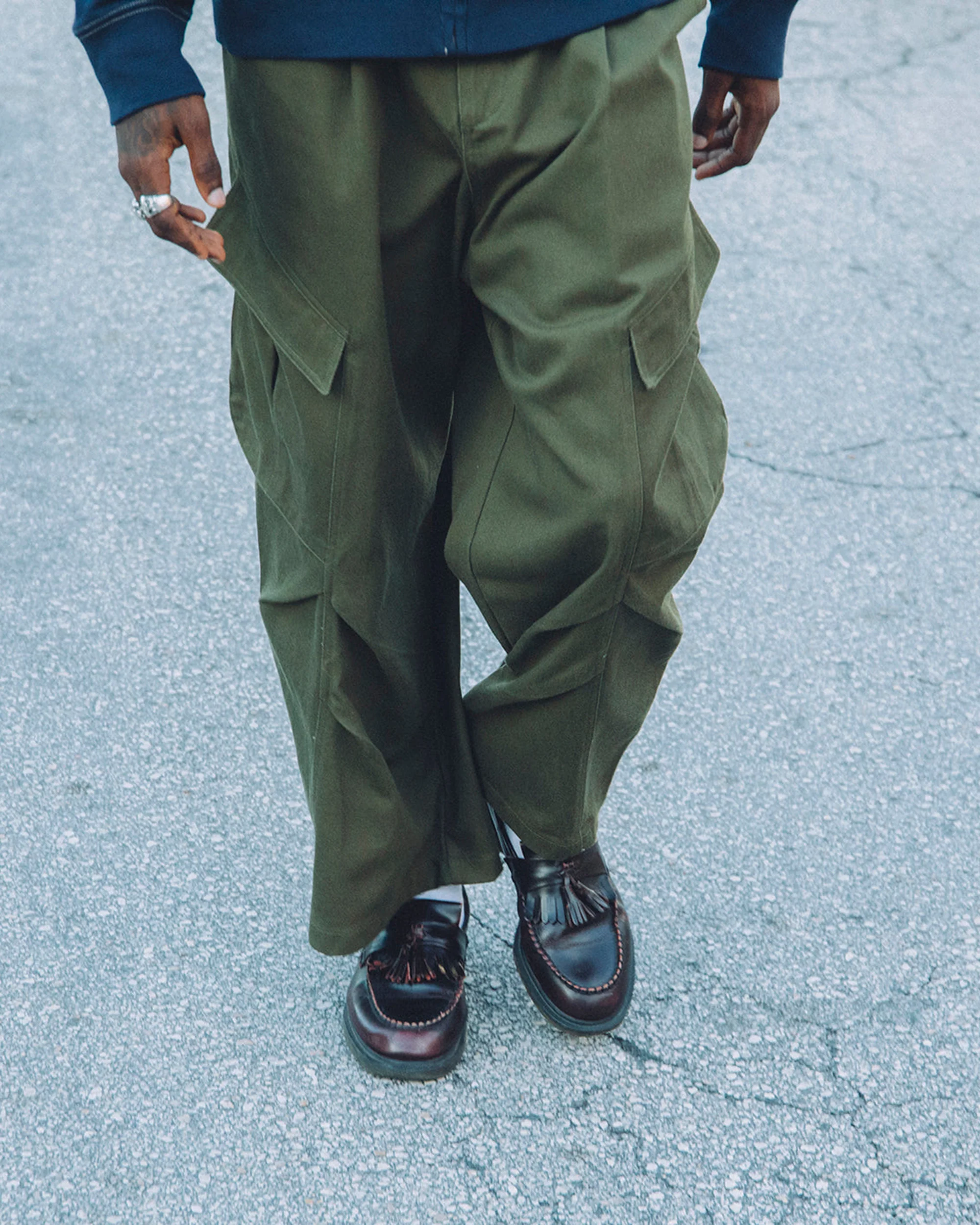 filthy® Japanese/Korean style cargo pant (dark olive) - Image 8