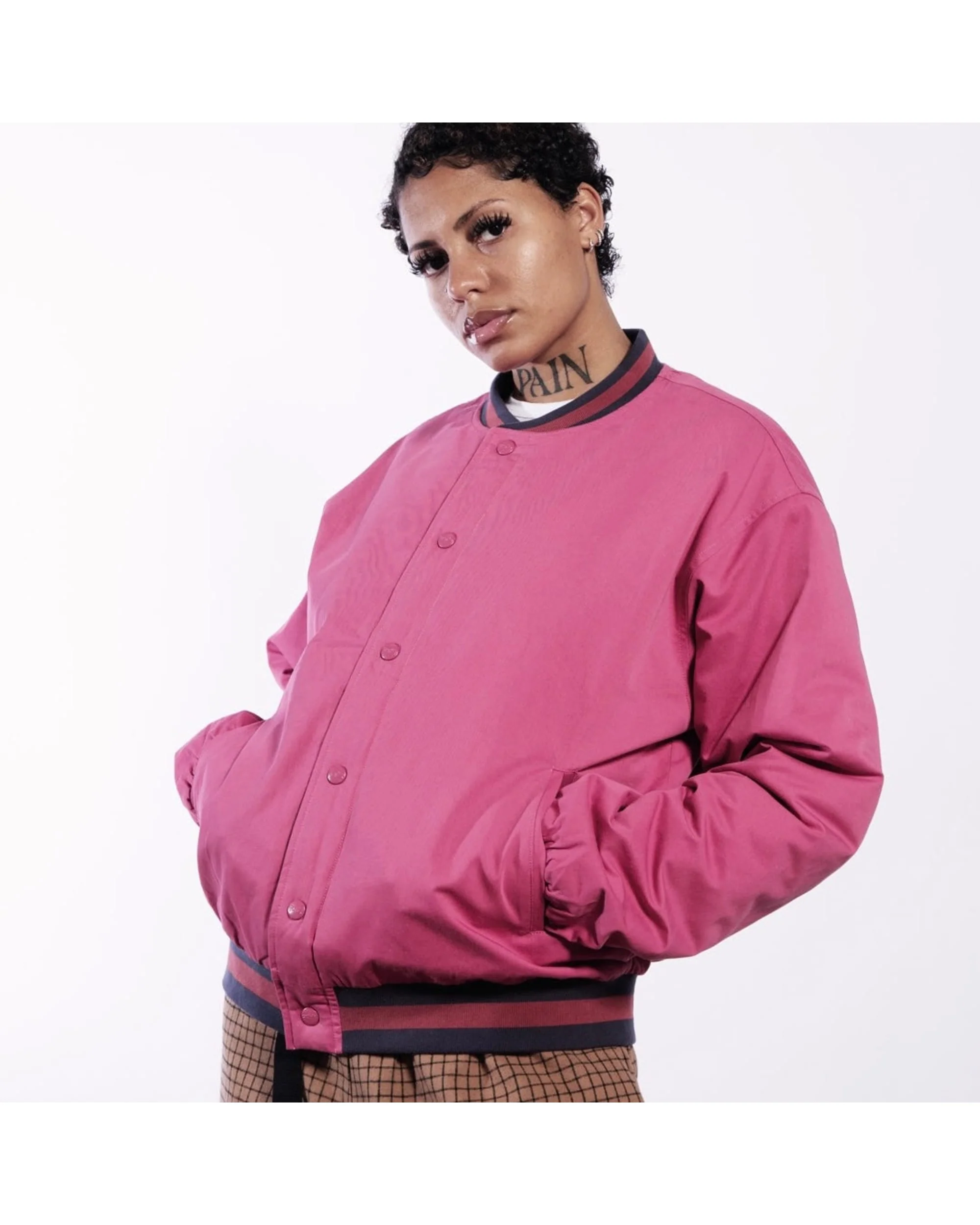 Filthy® Cotton Shell Bomber - Fuchsia Pink - Image 2