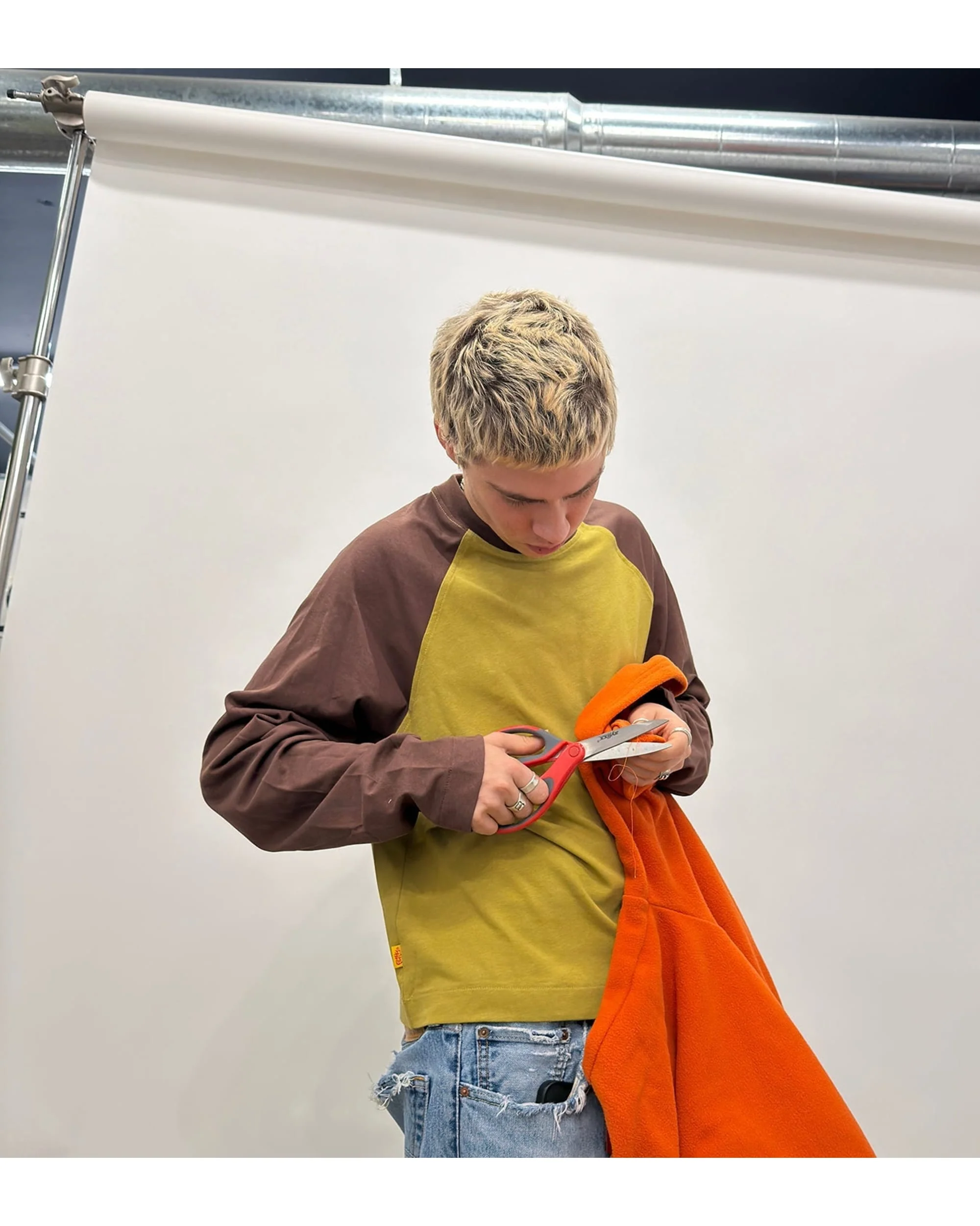 Filthy® Raglan Long Sleeve - Lime/Brown - Image 2