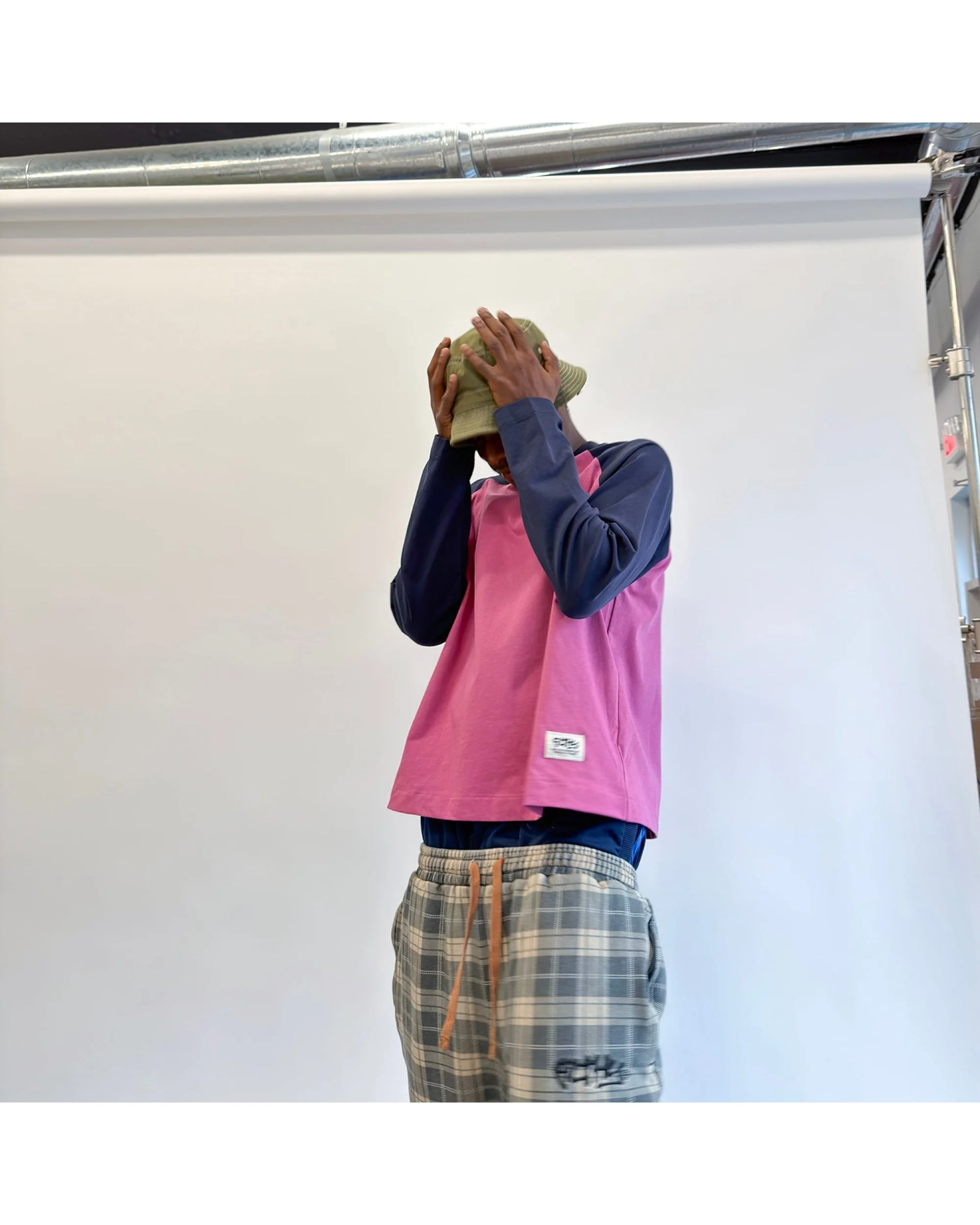 Filthy® Raglan Long Sleeve - Pink/Navy - Image 2