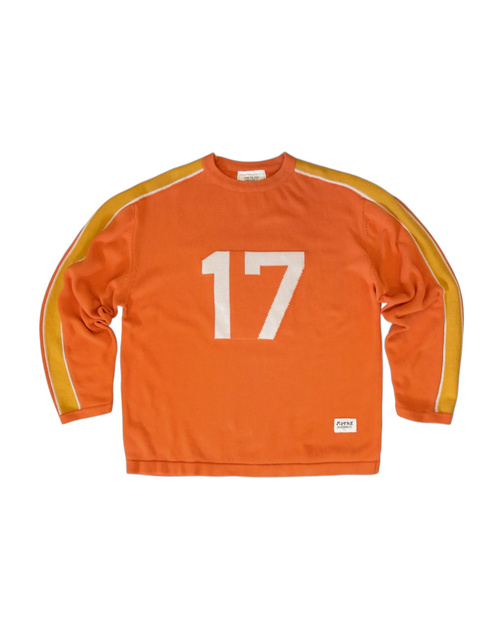 filthy stripe knit sweater (orange)