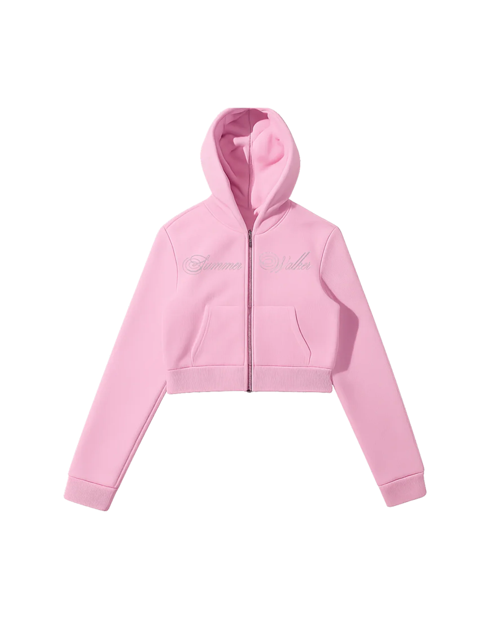 Finally Over It Zip Hoodie Pink