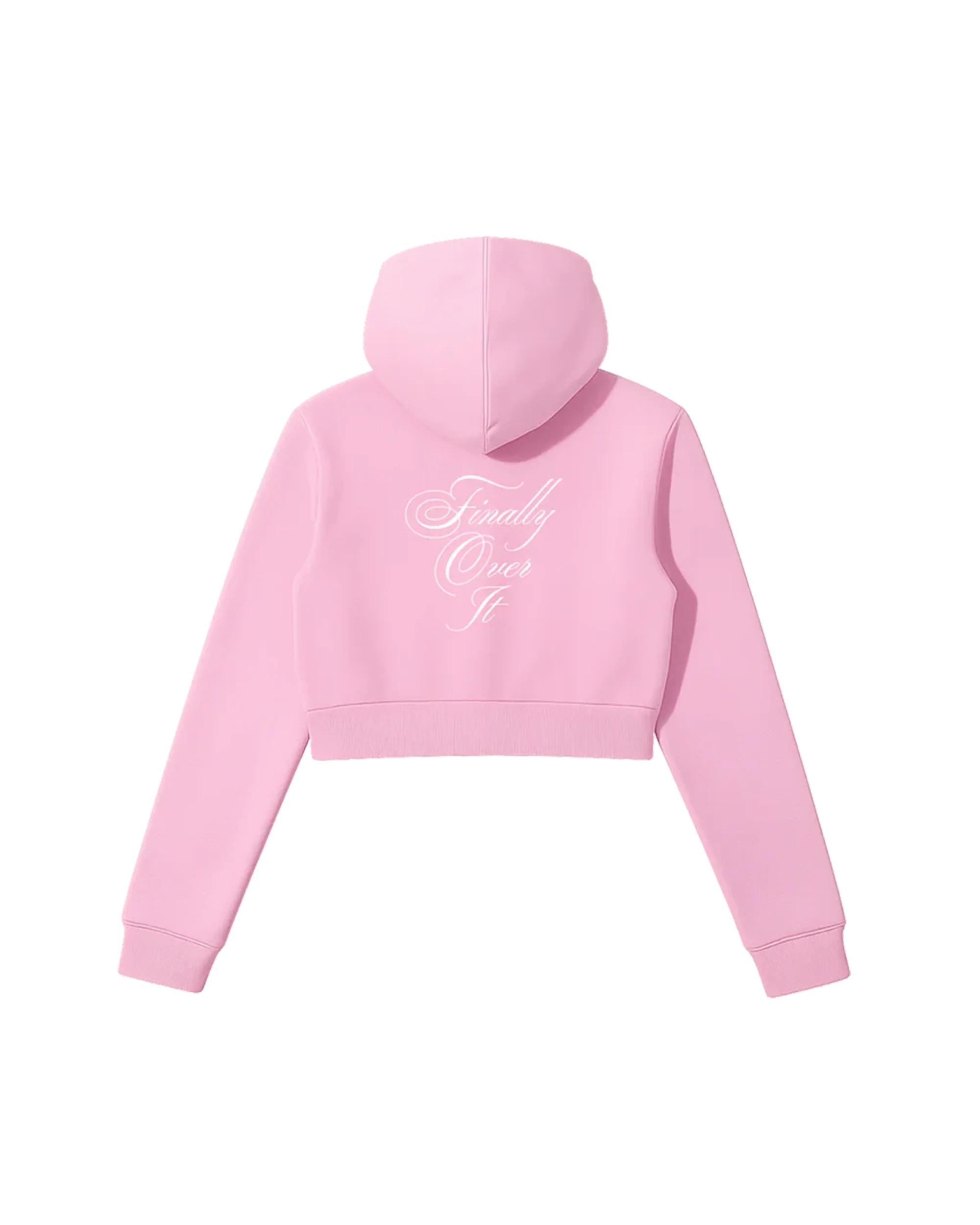 Finally Over It Zip Hoodie Pink - Image 2