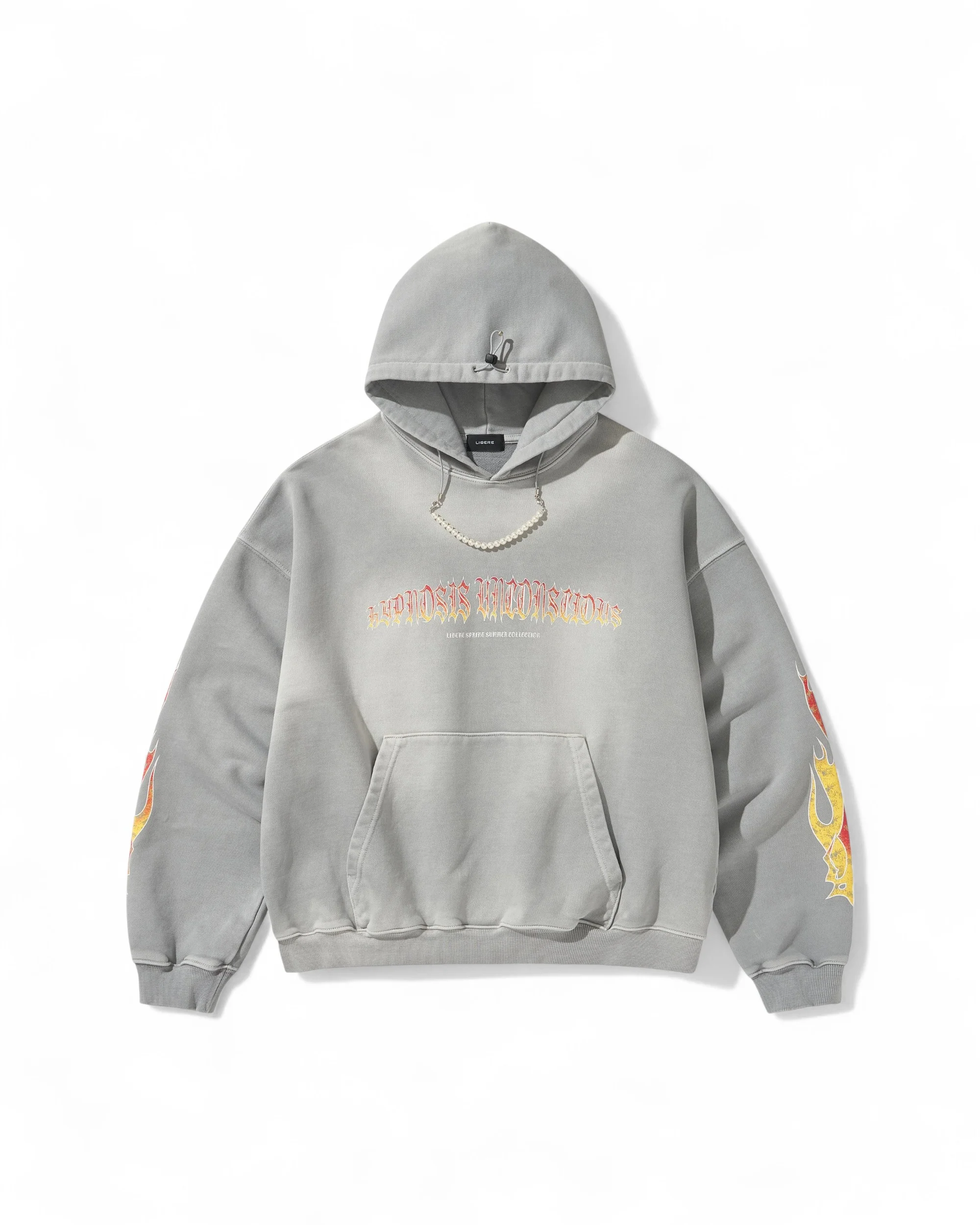 FLAME BEADS HOODIE / GRAY