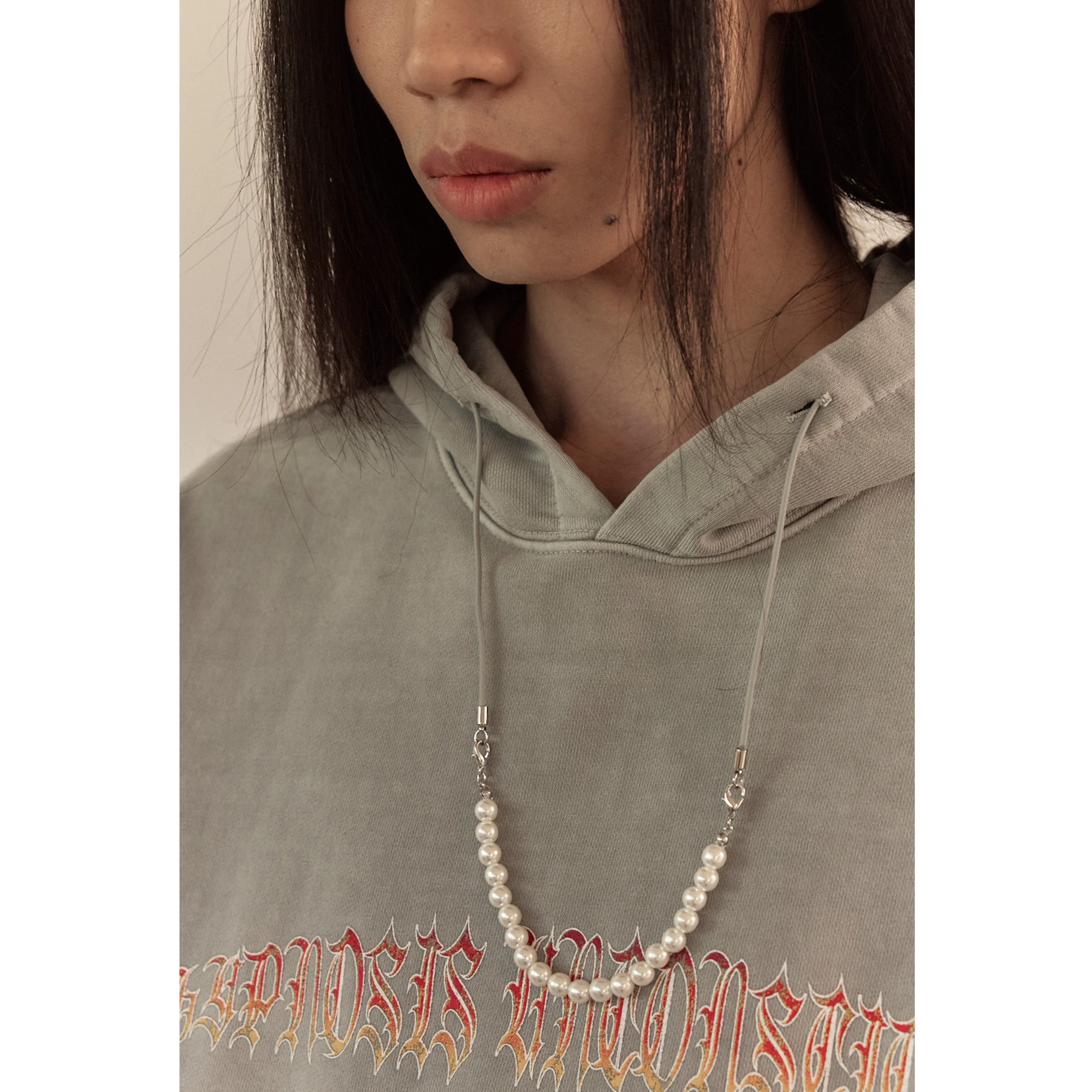 FLAME BEADS HOODIE / GRAY - Image 32